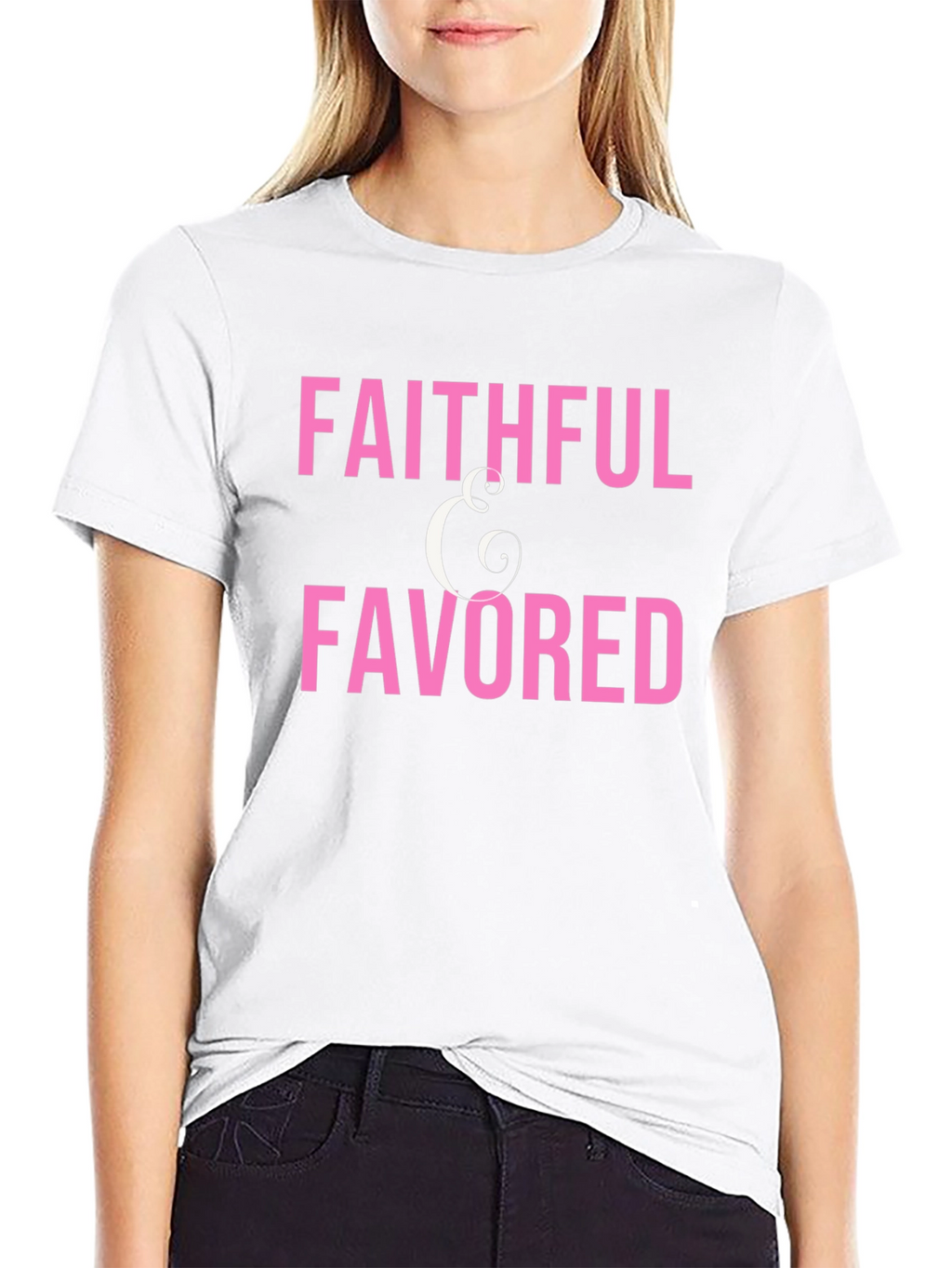 Faithful & Favored Graphic T-Shirt - Black