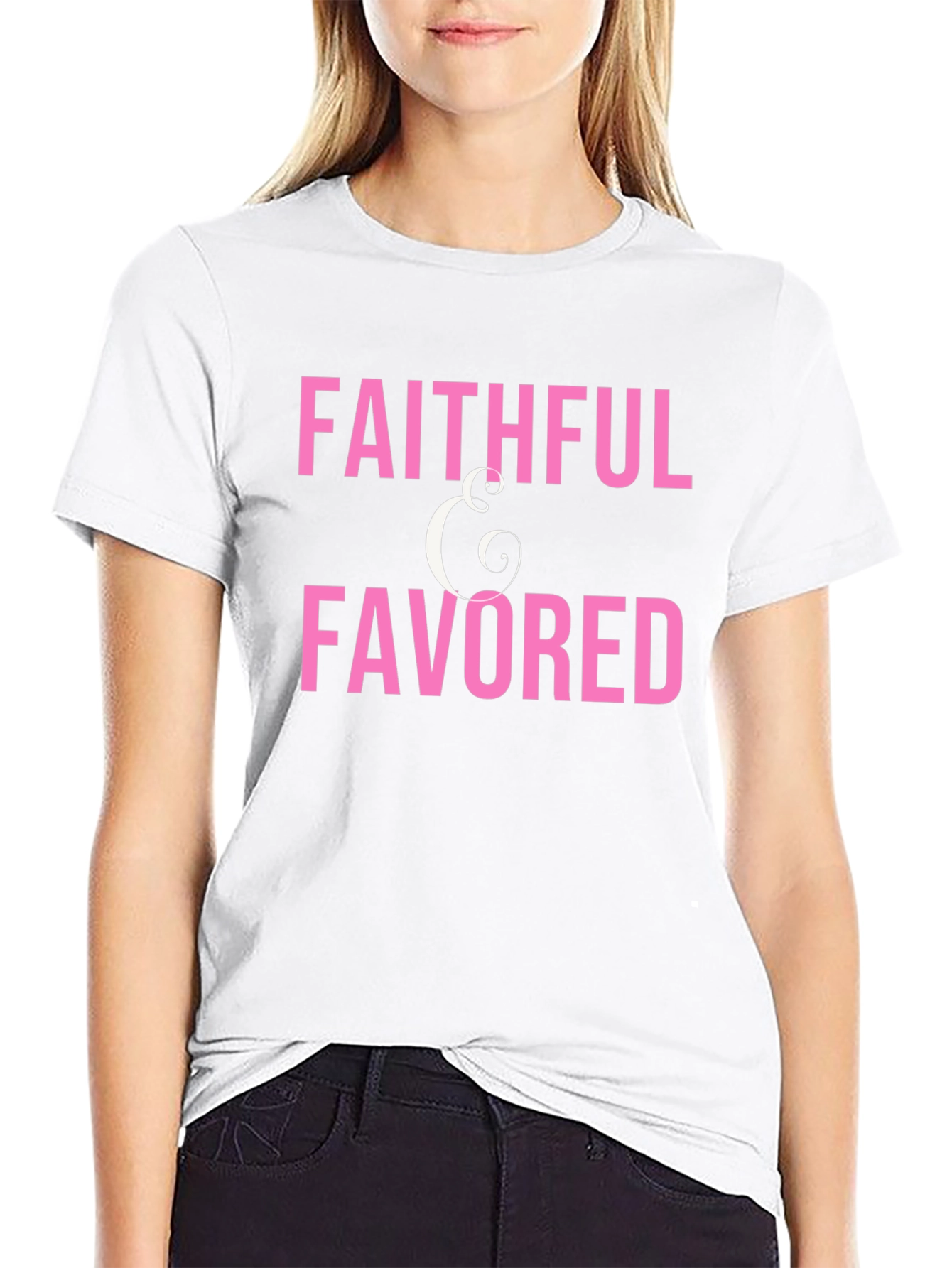 Faithful & Favored Graphic T-Shirt - Black