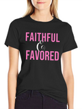 Faithful & Favored Graphic T-Shirt - Black