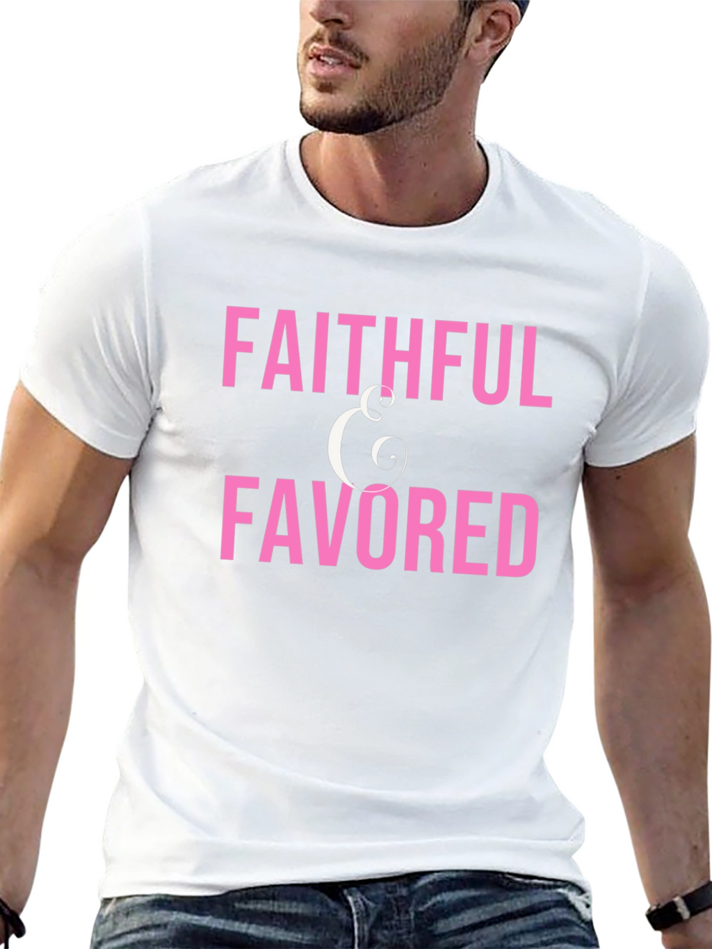 Faithful & Favored Graphic T-Shirt - Black