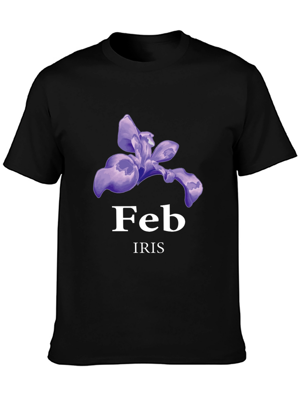 February Iris T-Shirt - Birthday Flower Tee