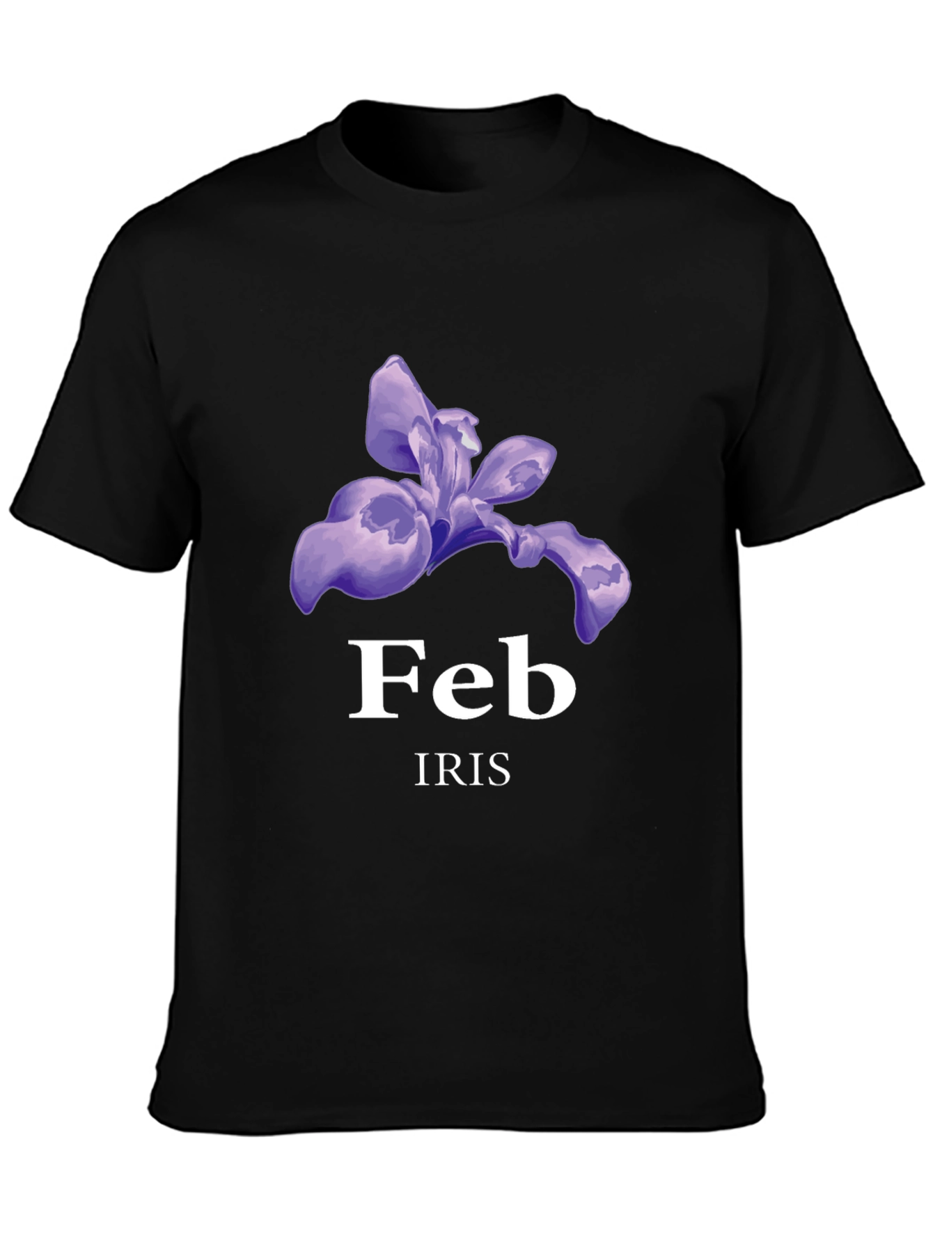February Iris T-Shirt - Birthday Flower Tee