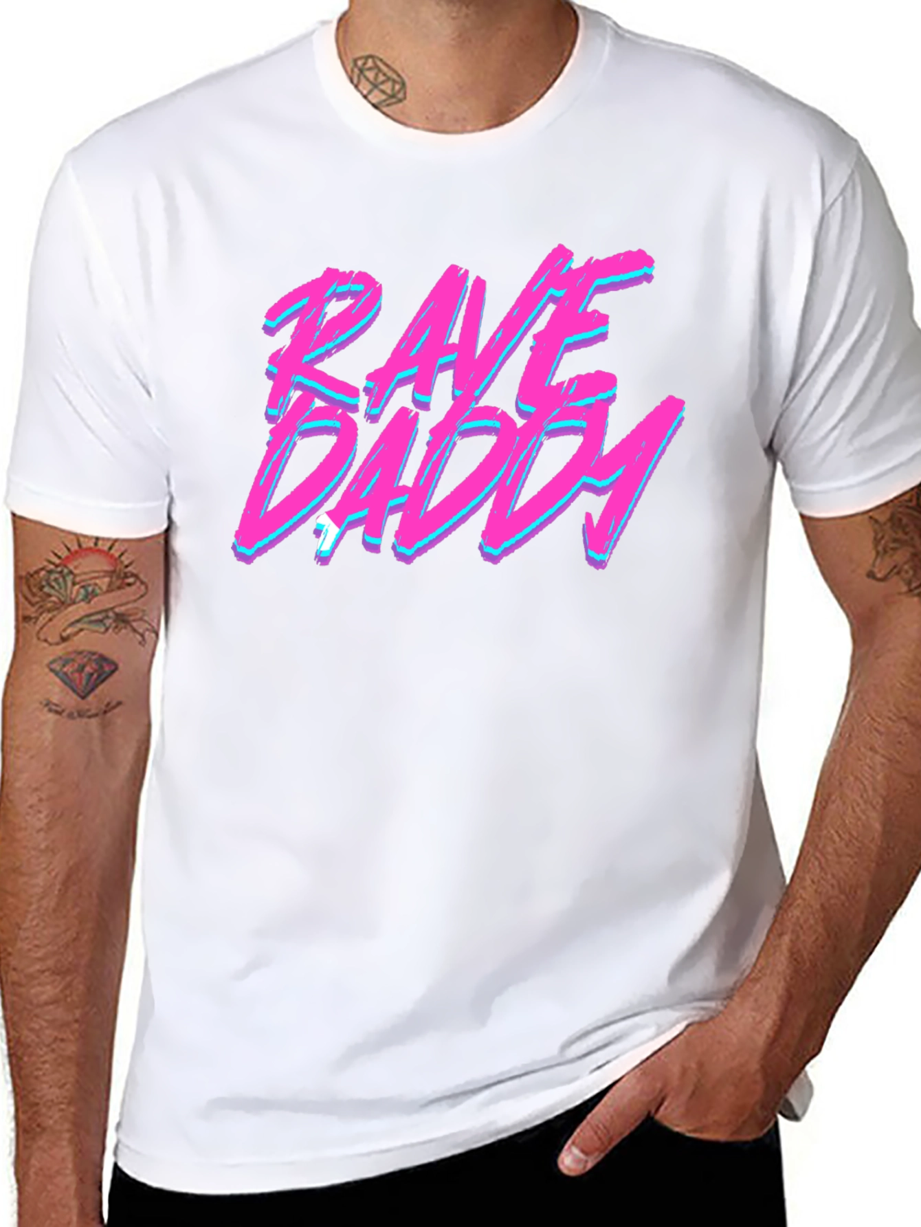 Rave Daddy Graphic T-Shirt - Black Cotton Tee