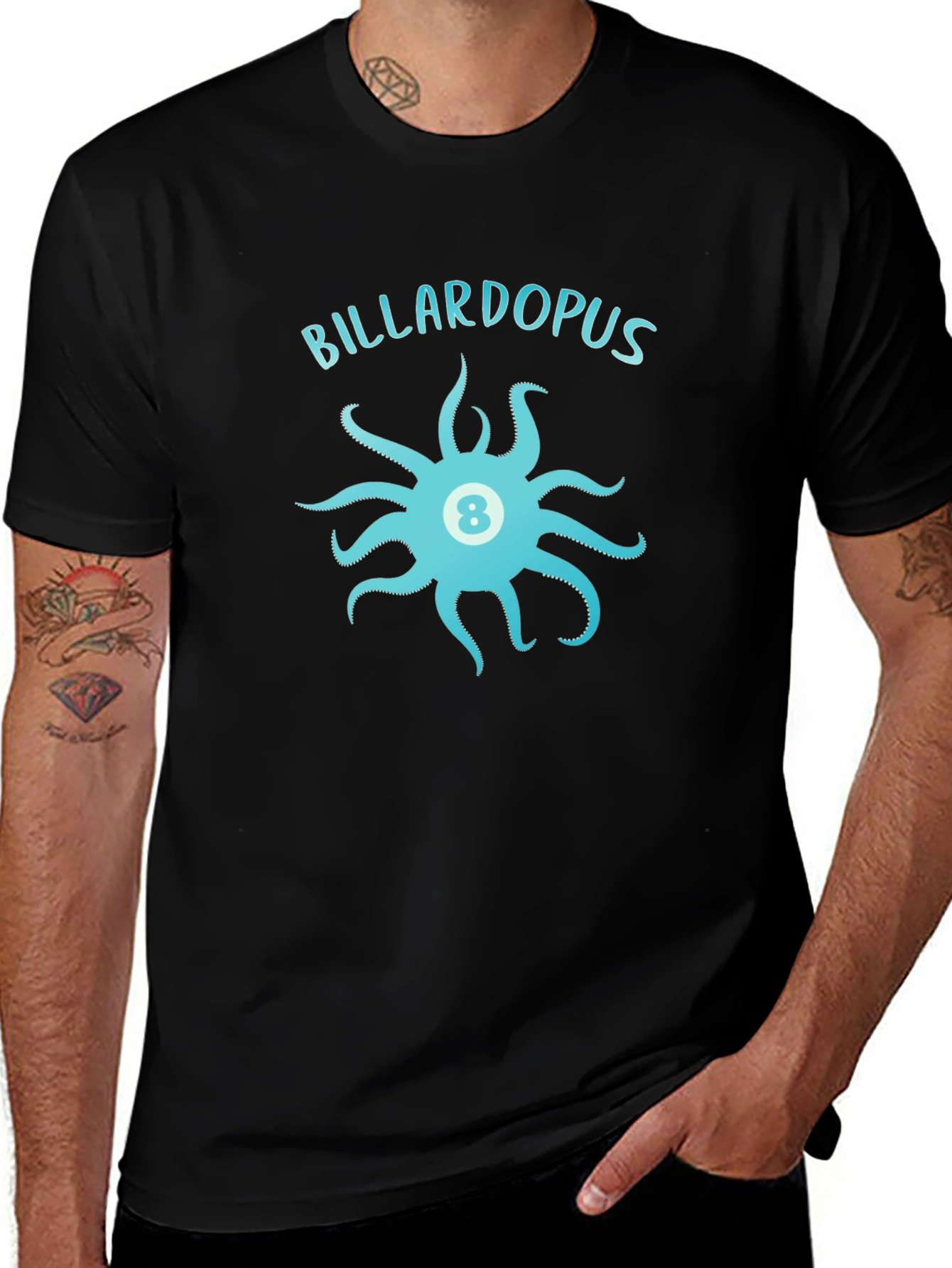 Billardopus T-Shirt - Octopus Billiard Ball Design