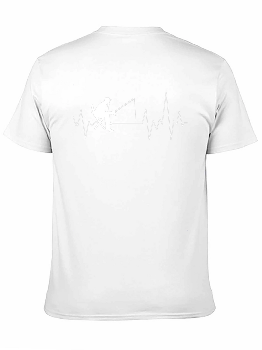 Fisherman Heartbeat T-Shirt - Black