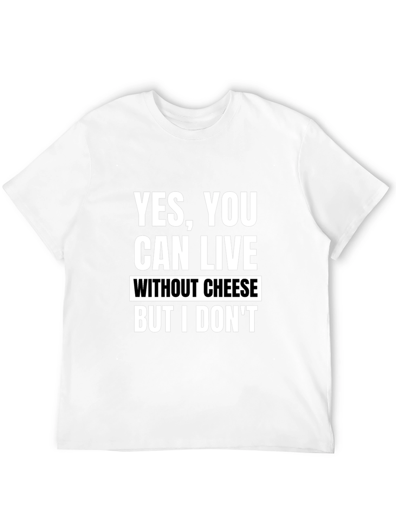 Funny Cheese Lover Black T-Shirt