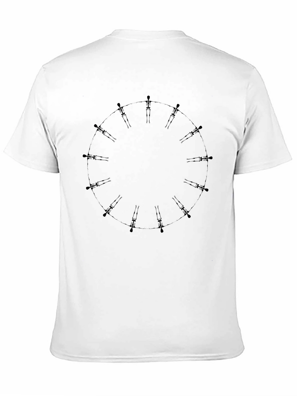 Abstract Circle Figure Black T-Shirt