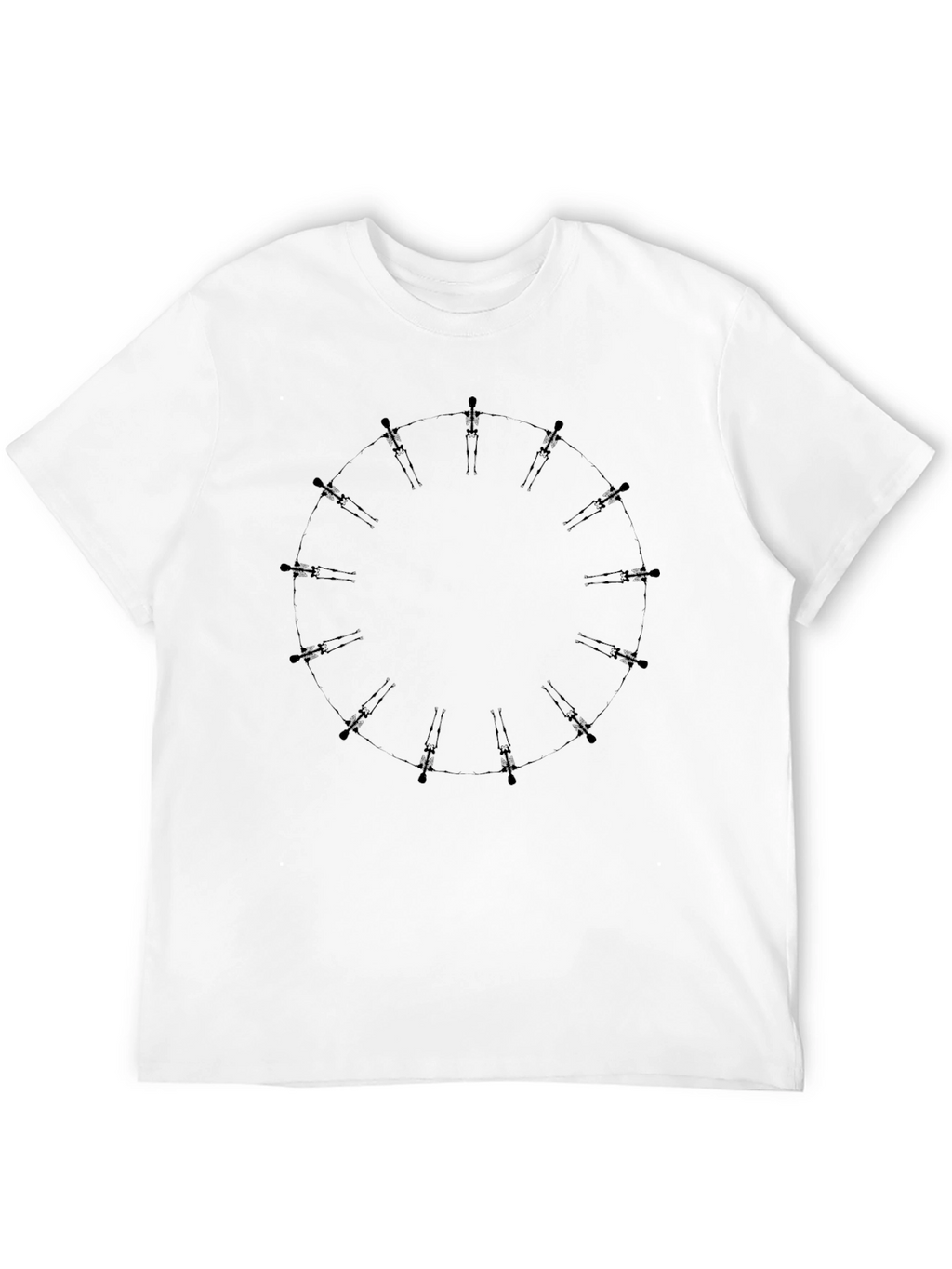 Abstract Circle Figure Black T-Shirt