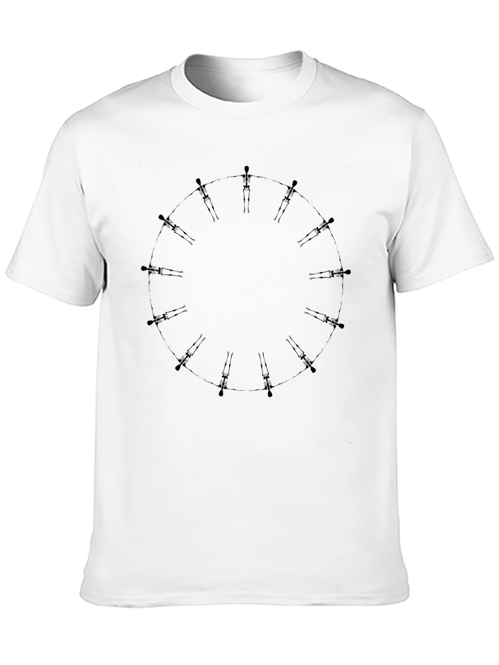 Abstract Circle Figure Black T-Shirt