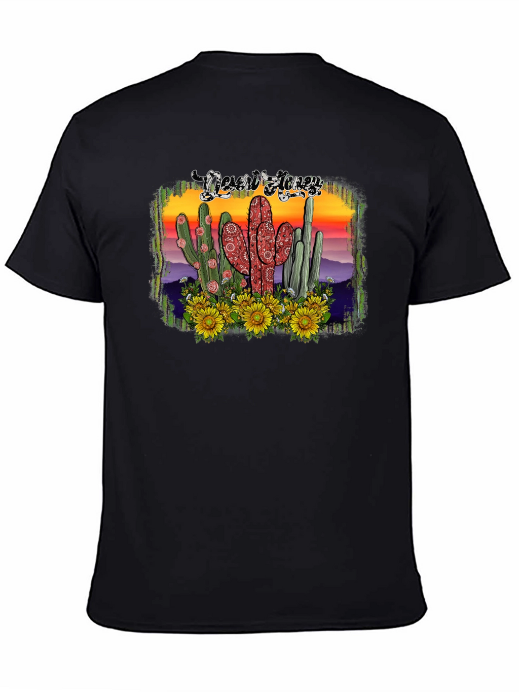 Desert Honey Graphic Tee - Cactus & Sunflowers