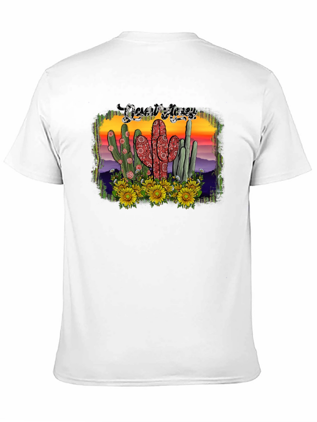 Desert Honey Graphic Tee - Cactus & Sunflowers