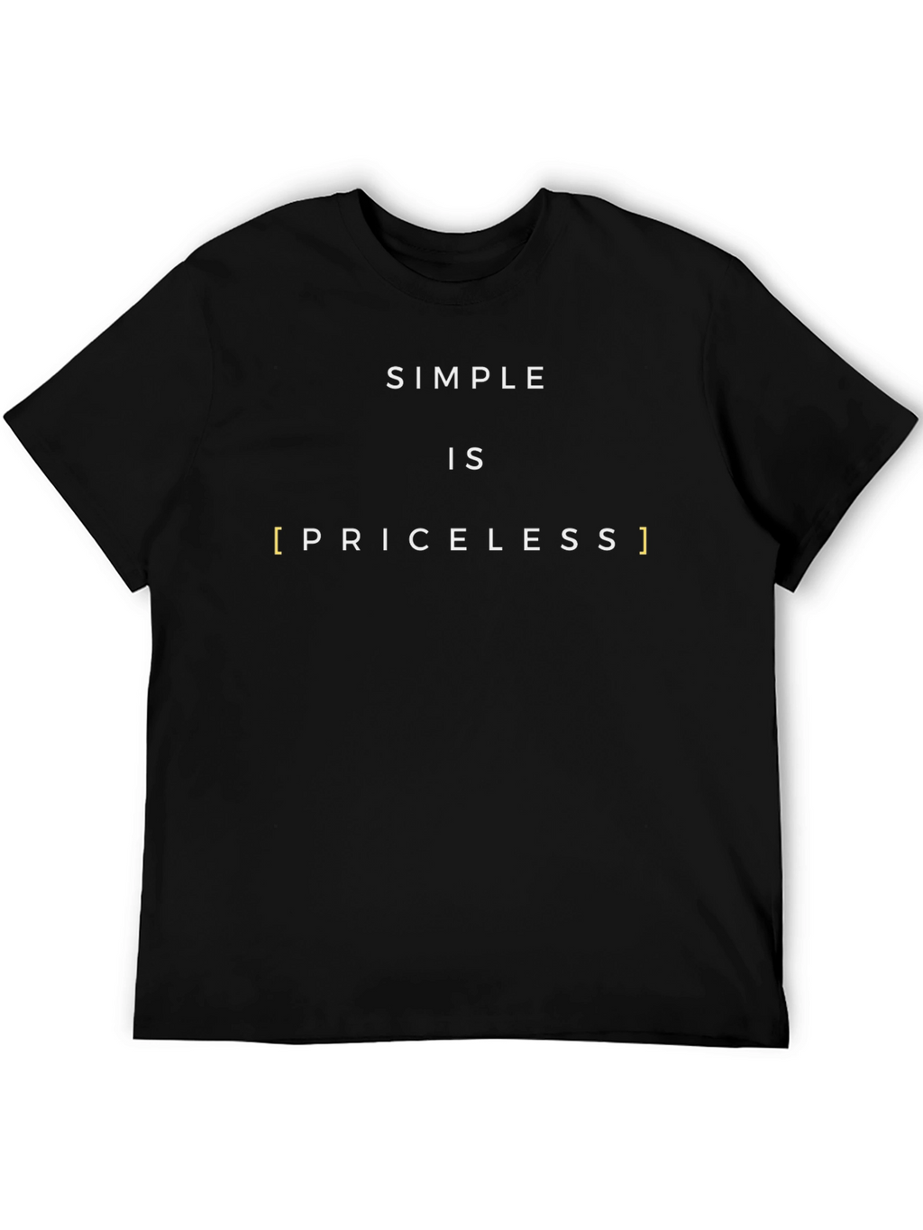 Simple is Priceless Graphic Tee - Black