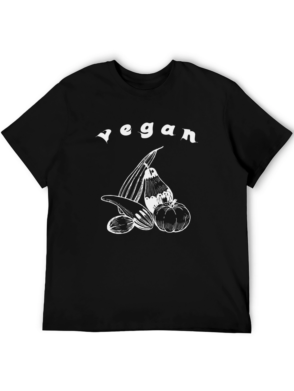 Vegan Graphic Tee - Black Unisex T-Shirt