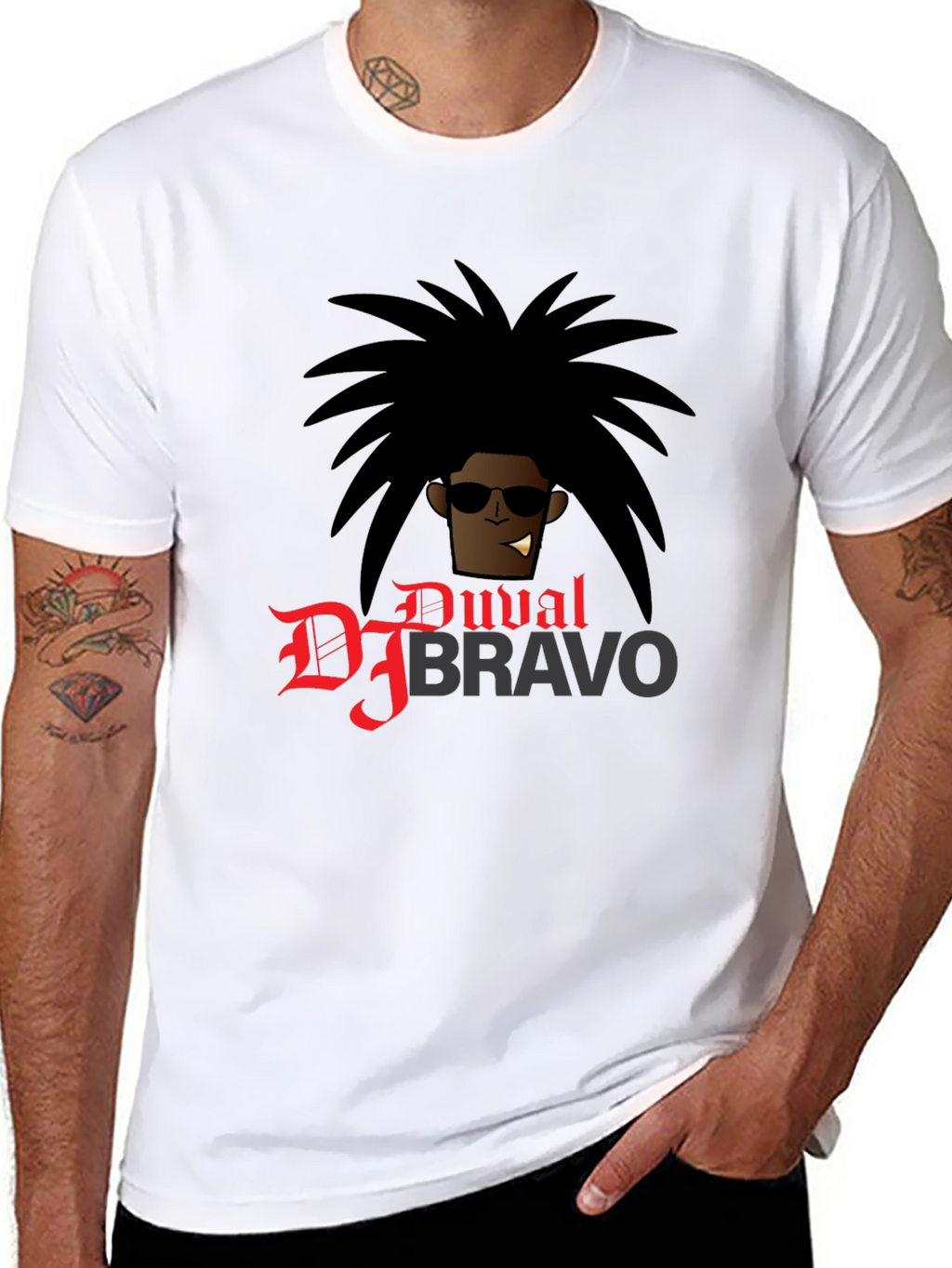 DJ Bravo Graphic T-Shirt - Black Cotton Tee
