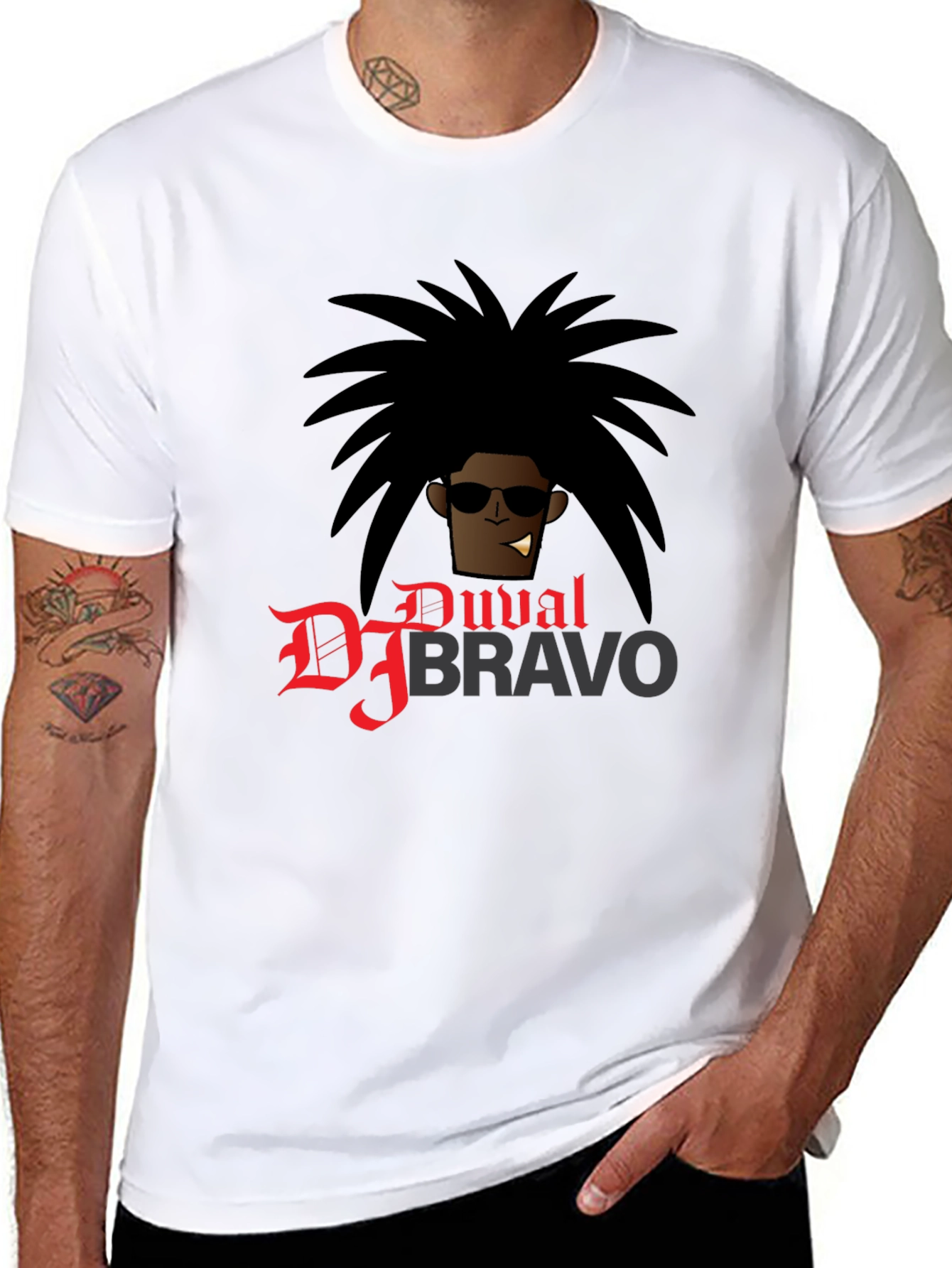 DJ Bravo Graphic T-Shirt - Black Cotton Tee