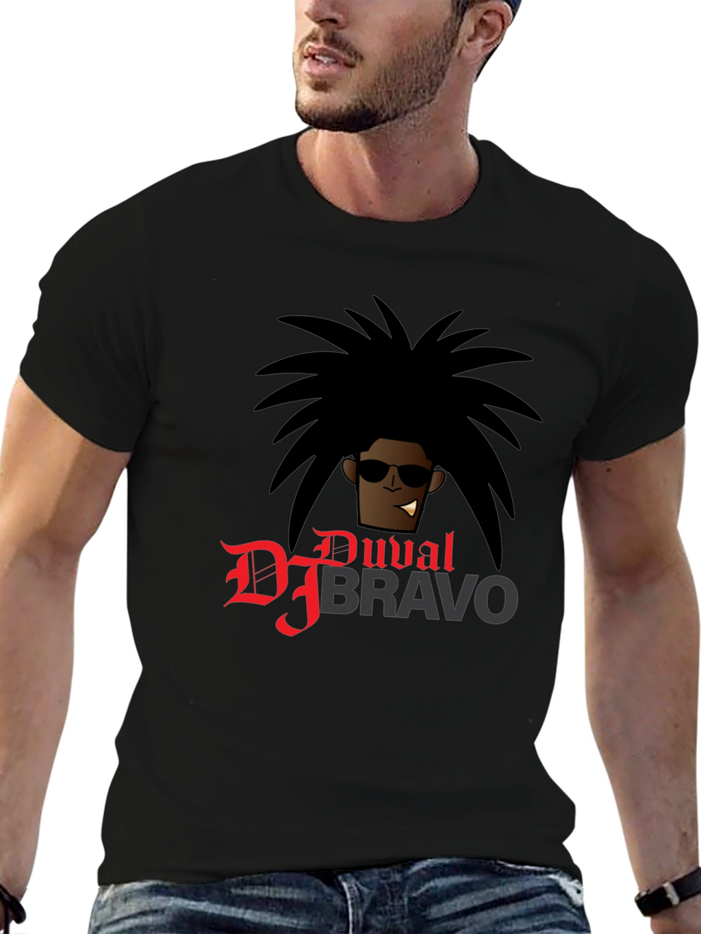 DJ Bravo Graphic T-Shirt - Black Cotton Tee