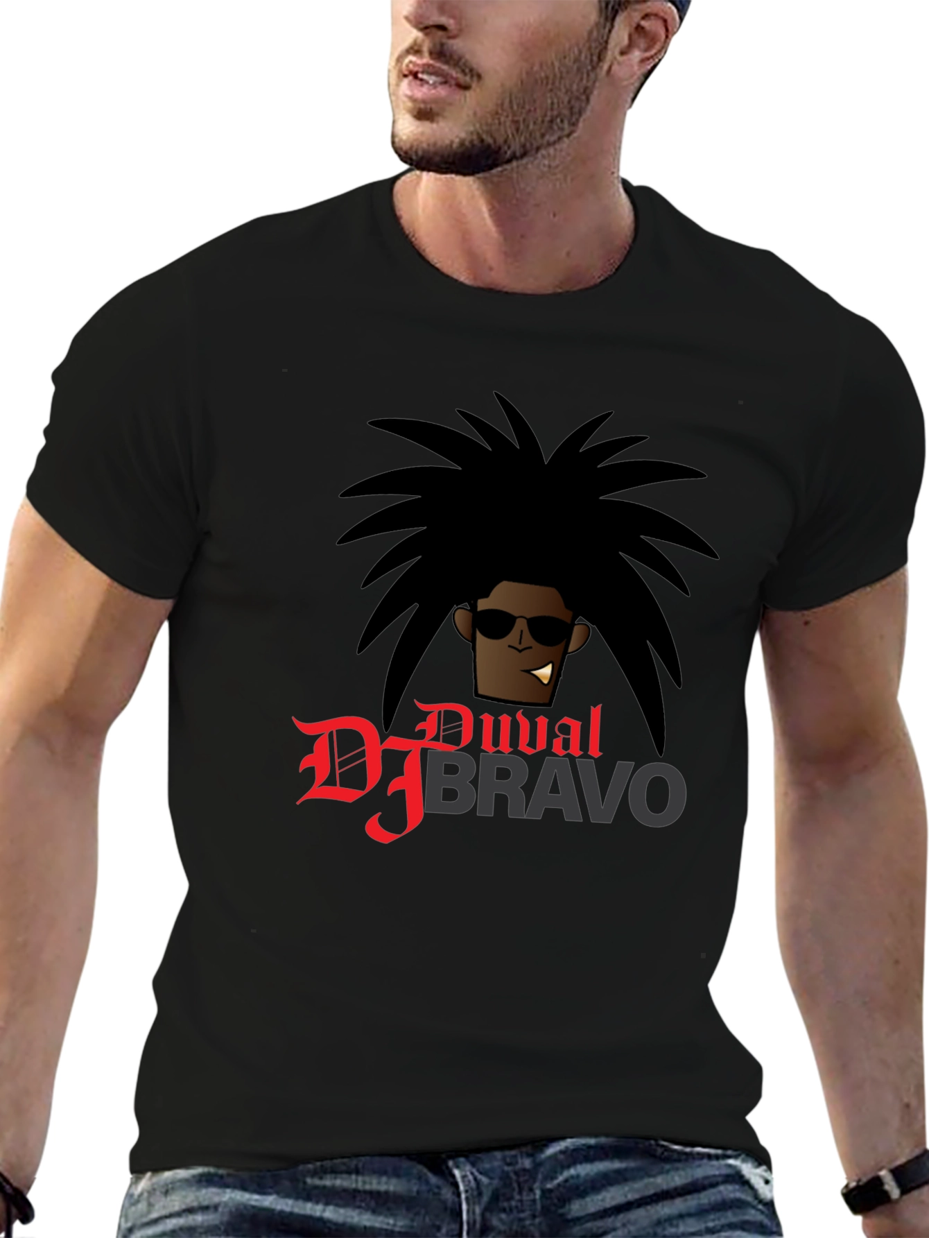 DJ Bravo Graphic T-Shirt - Black Cotton Tee