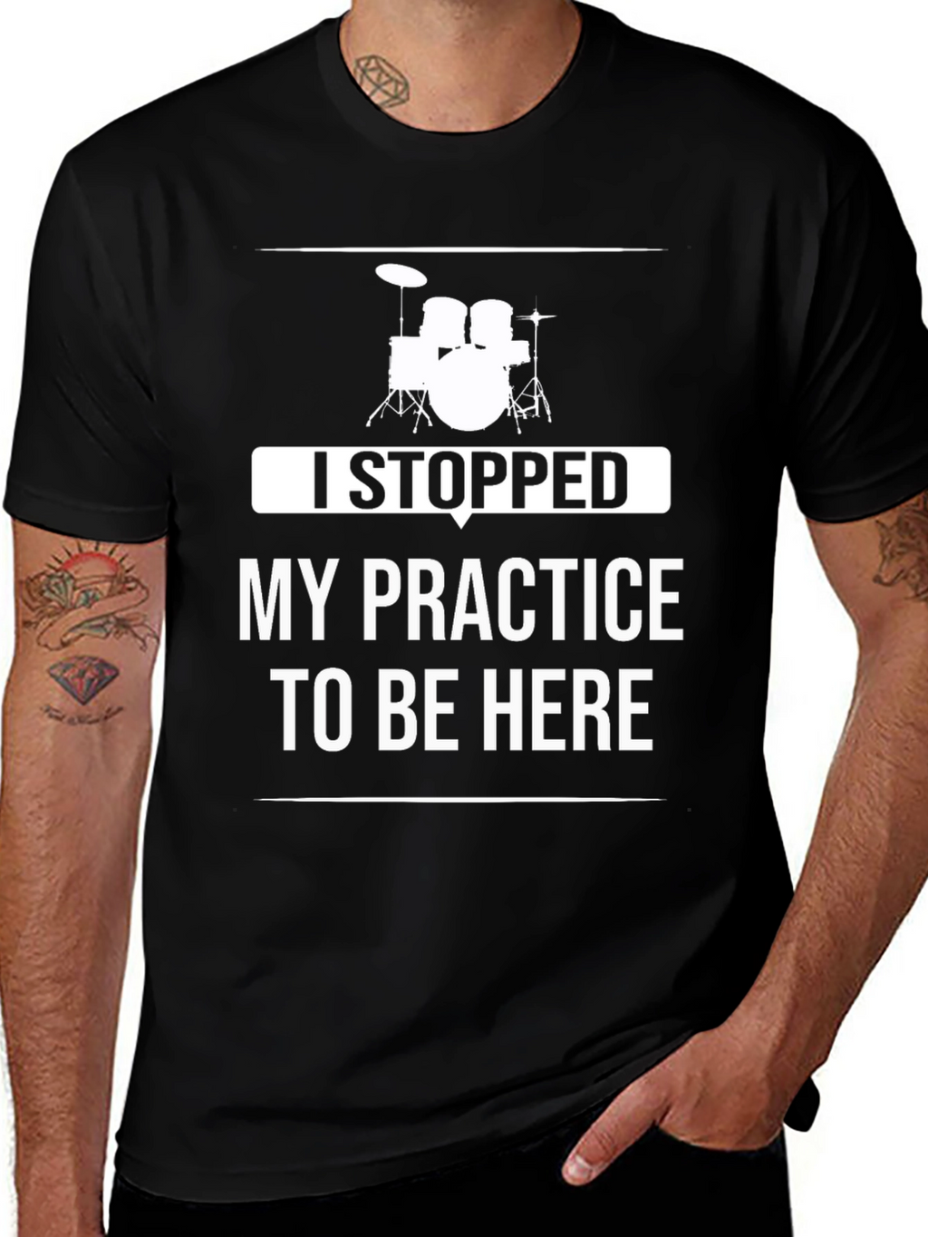 Drummer Practice Humor Tee