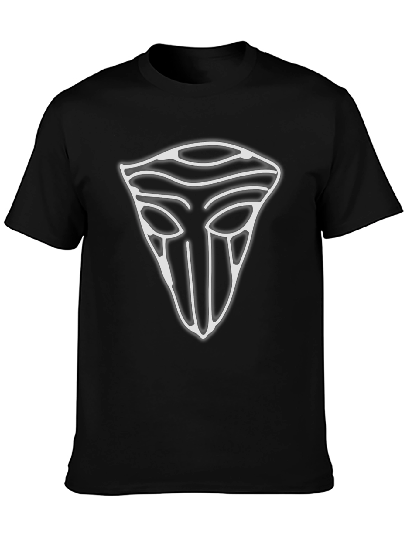 Mystic Mask Graphic Tee - Stylish Mens Black T-Shirt