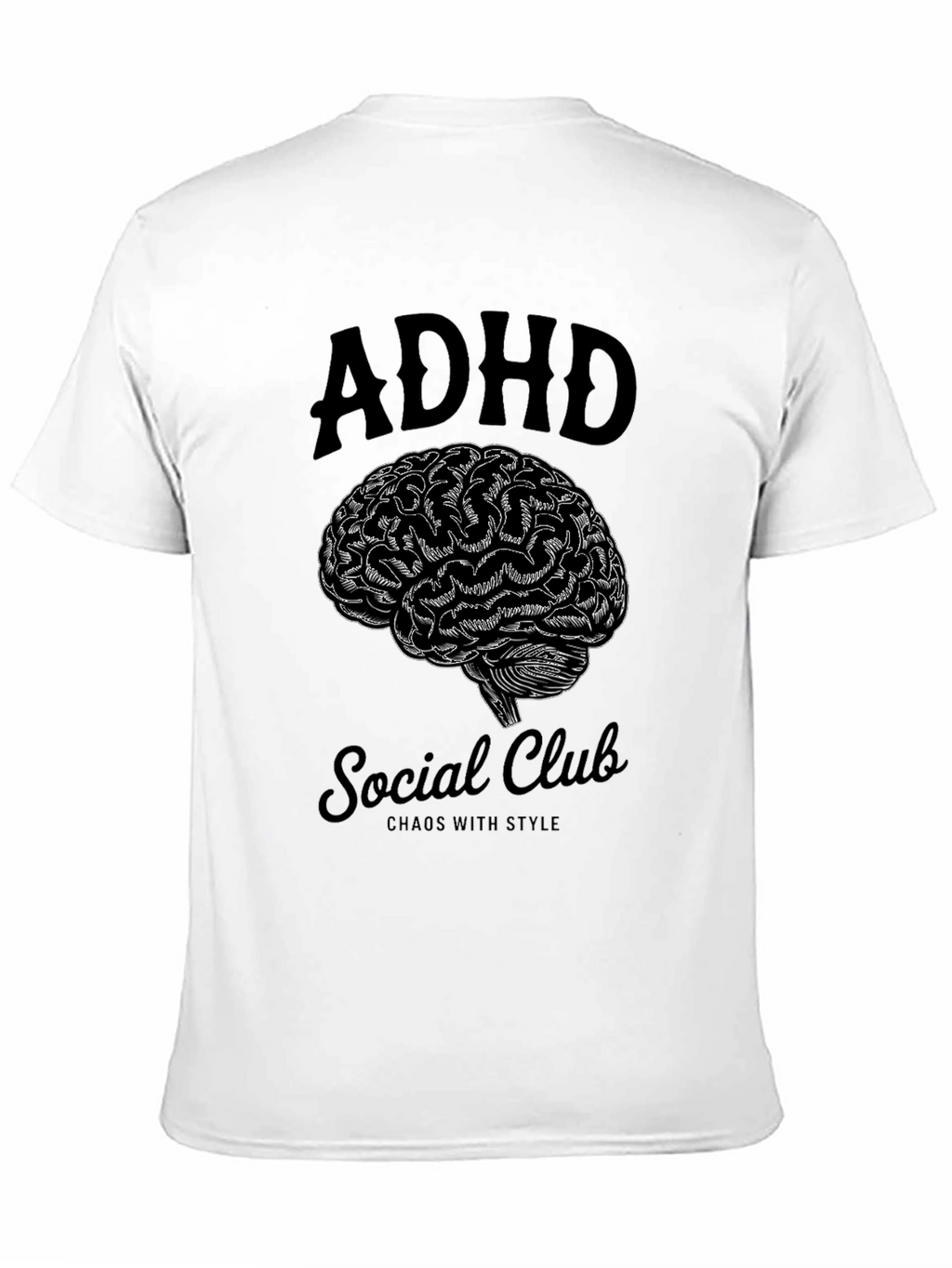ADHD Social Club Brain Graphic T-Shirt