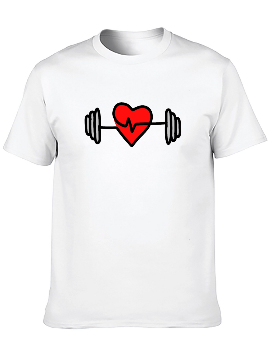 Fitness Heartbeat Barbell T-Shirt