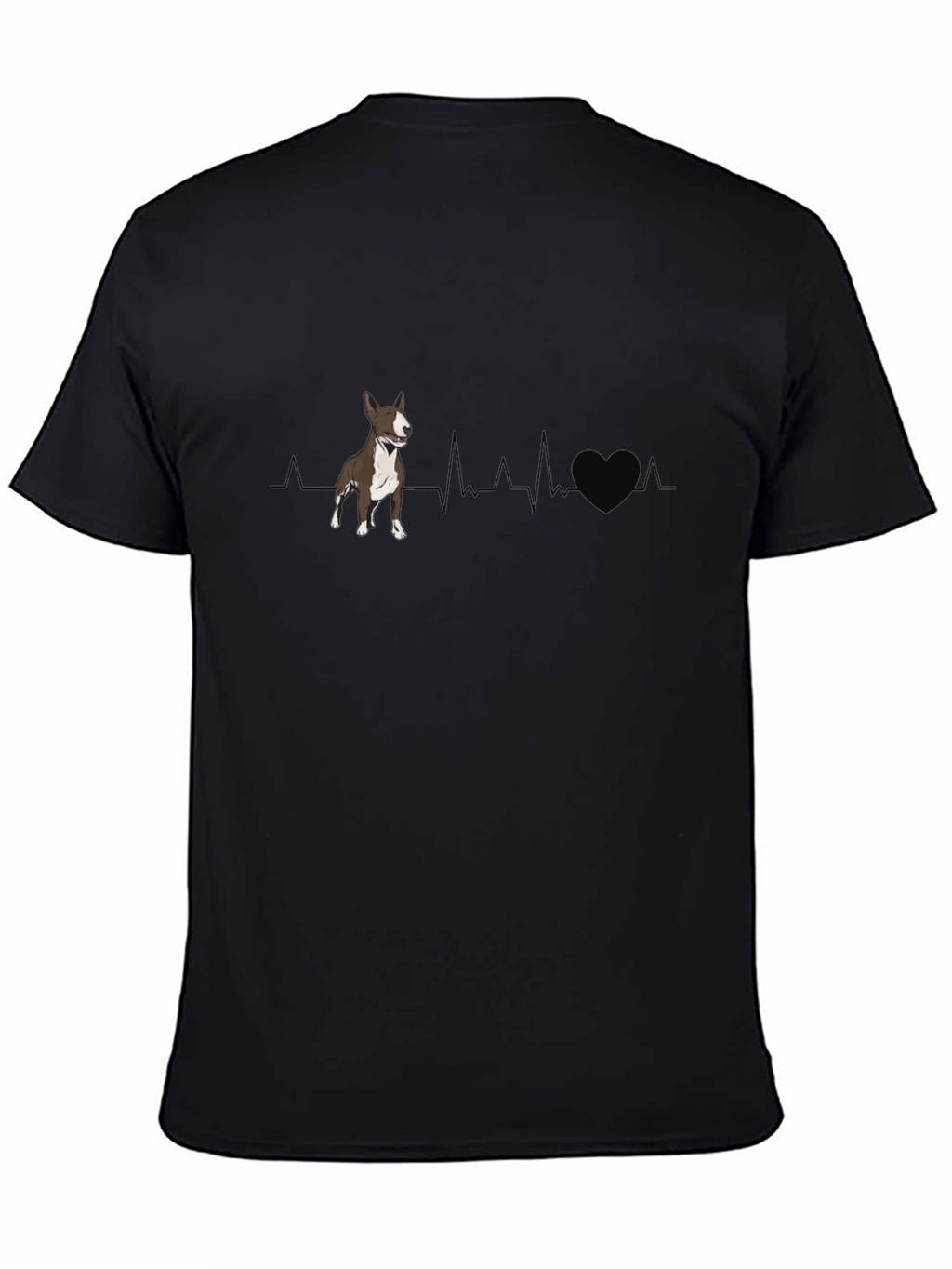 Dog Heartbeat Graphic T-Shirt - Bull Terrier Love