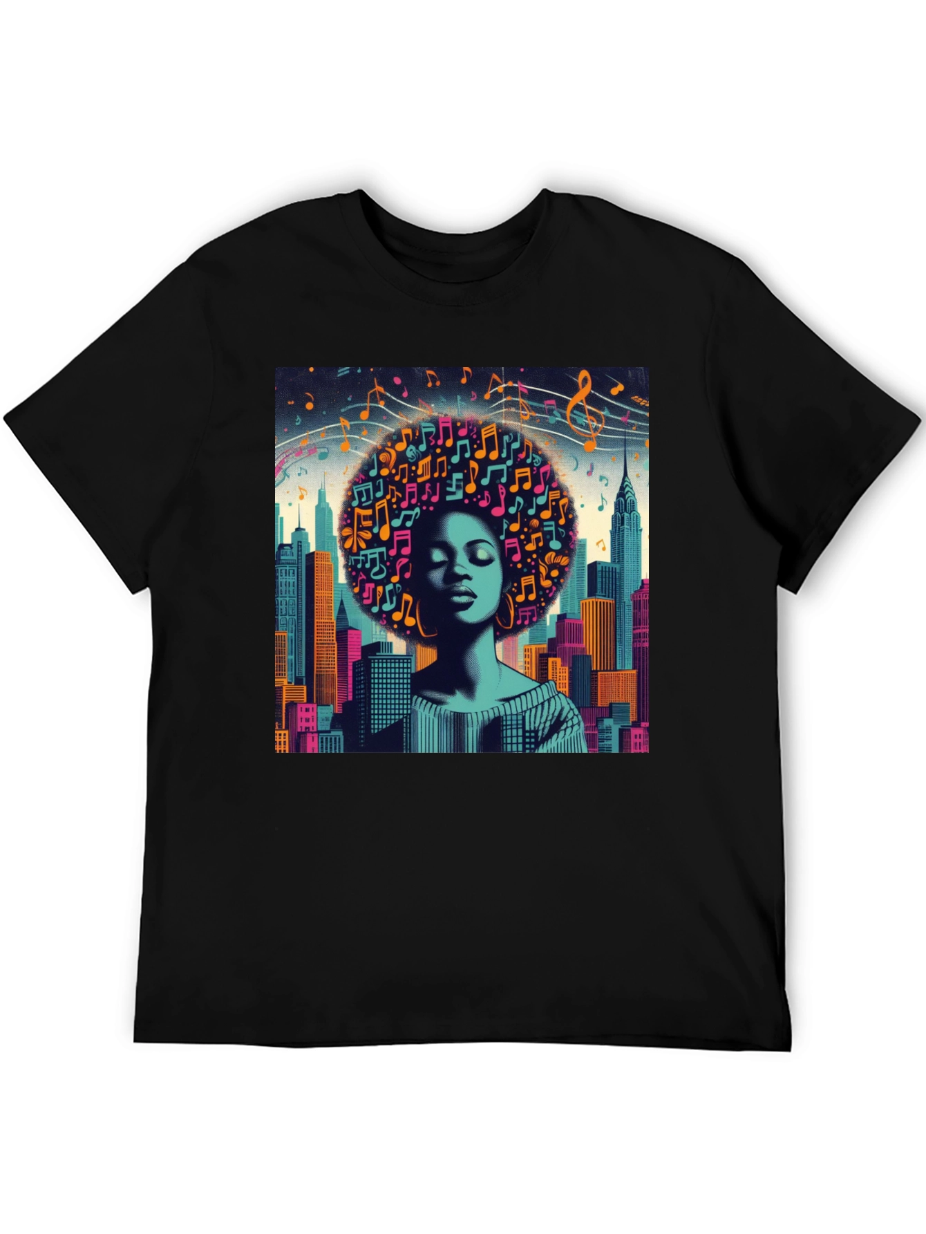 Afro Music Cityscape T-Shirt