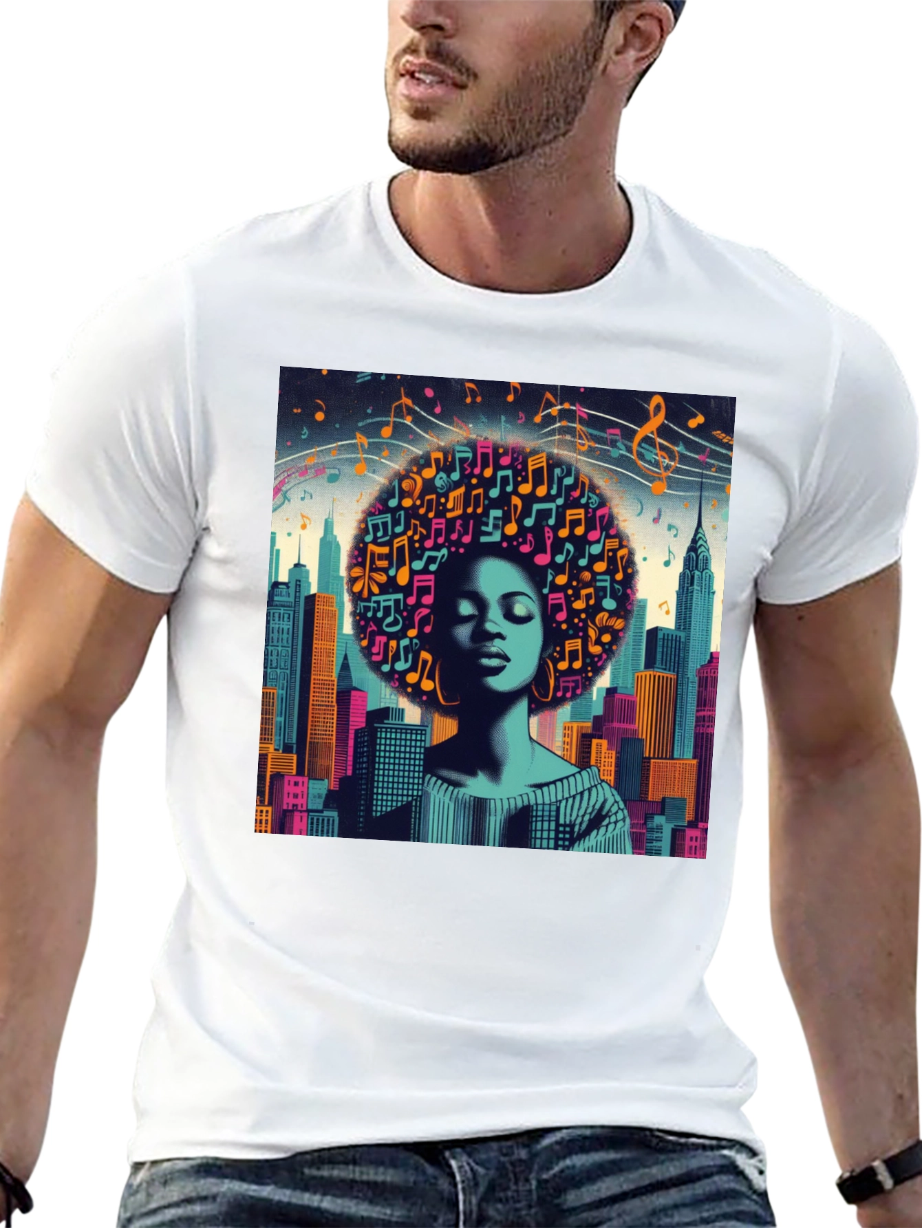 Afro Music Cityscape T-Shirt