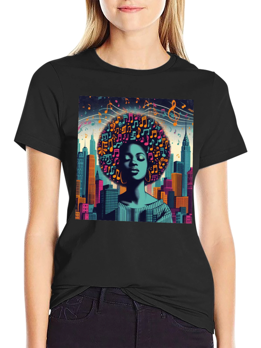 Afro Music Cityscape T-Shirt