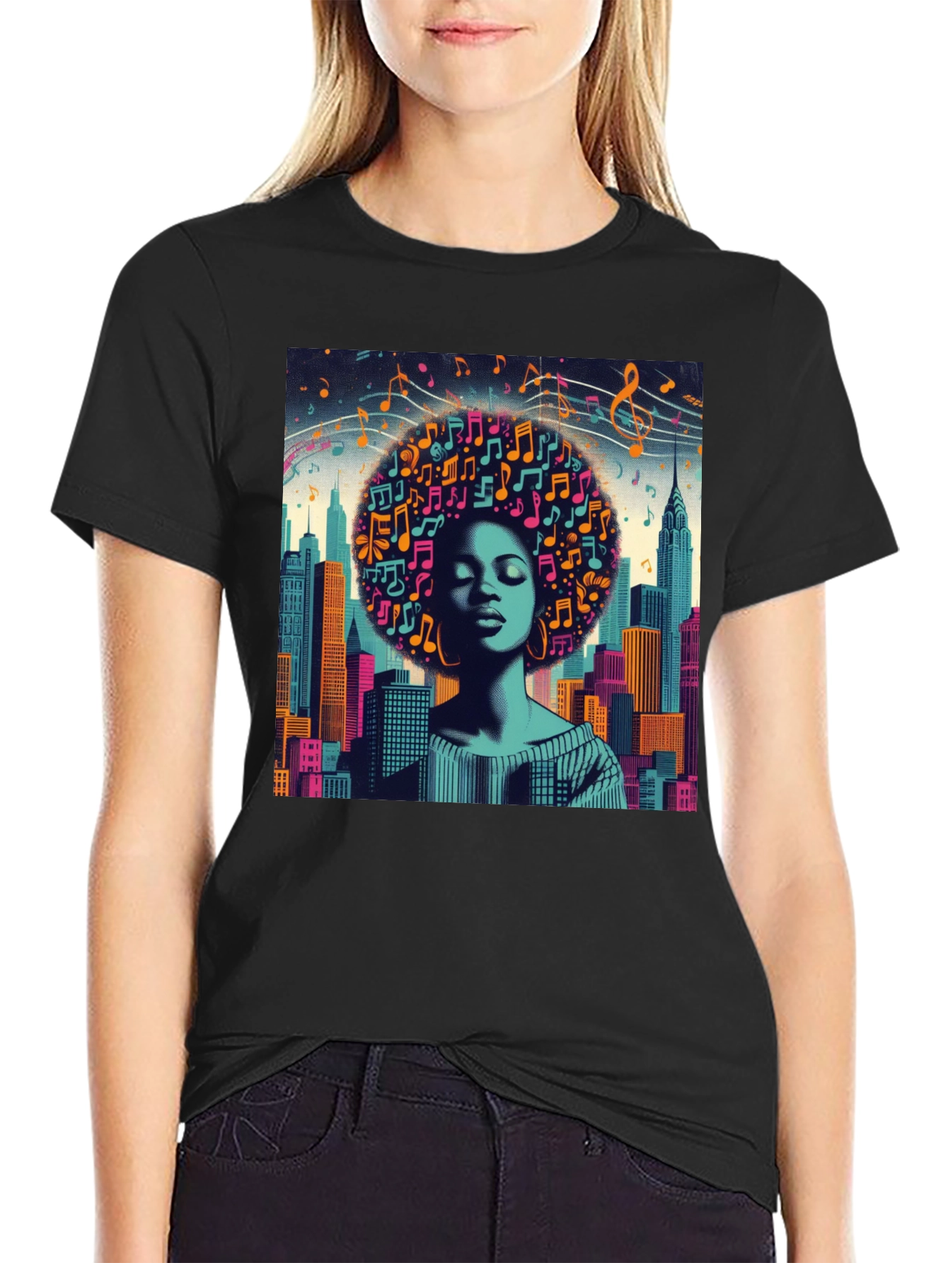 Afro Music Cityscape T-Shirt