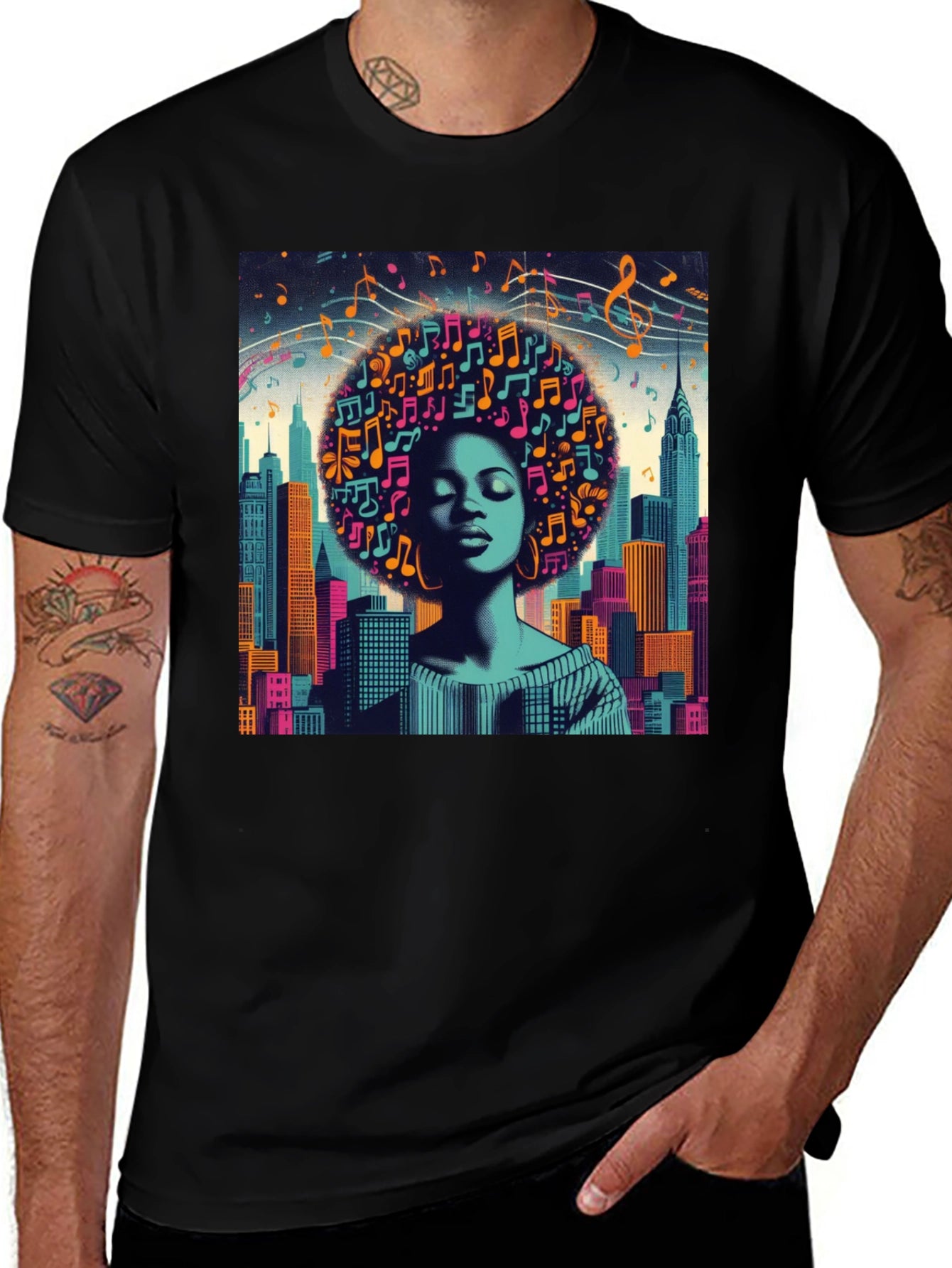 Afro Music Cityscape T-Shirt