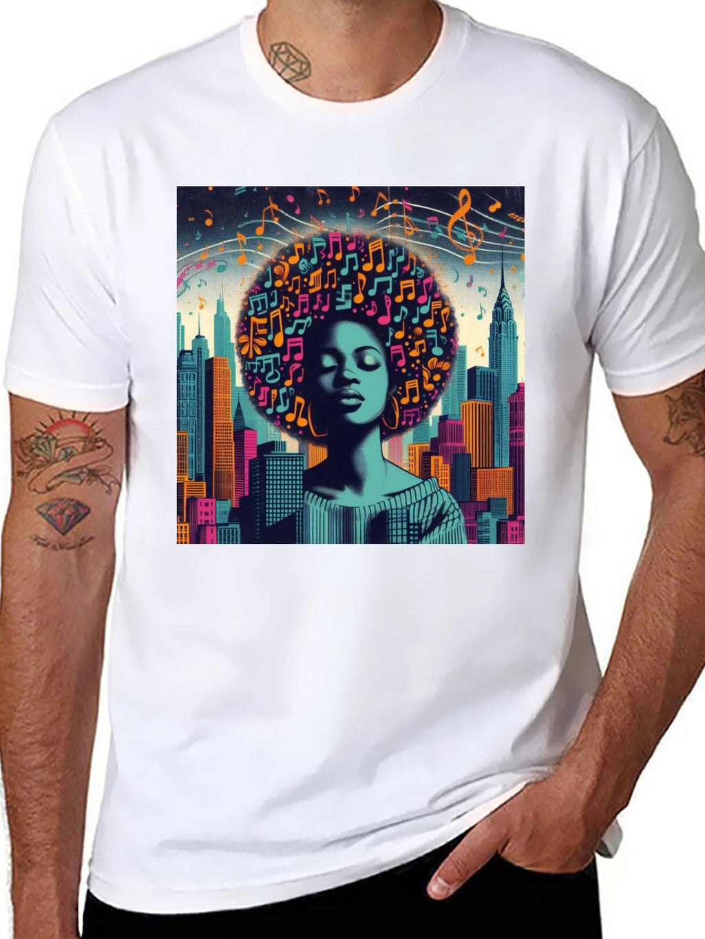 Afro Music Cityscape T-Shirt