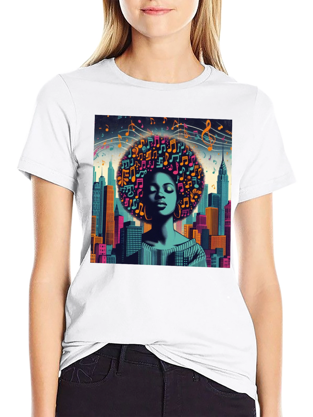 Afro Music Cityscape T-Shirt