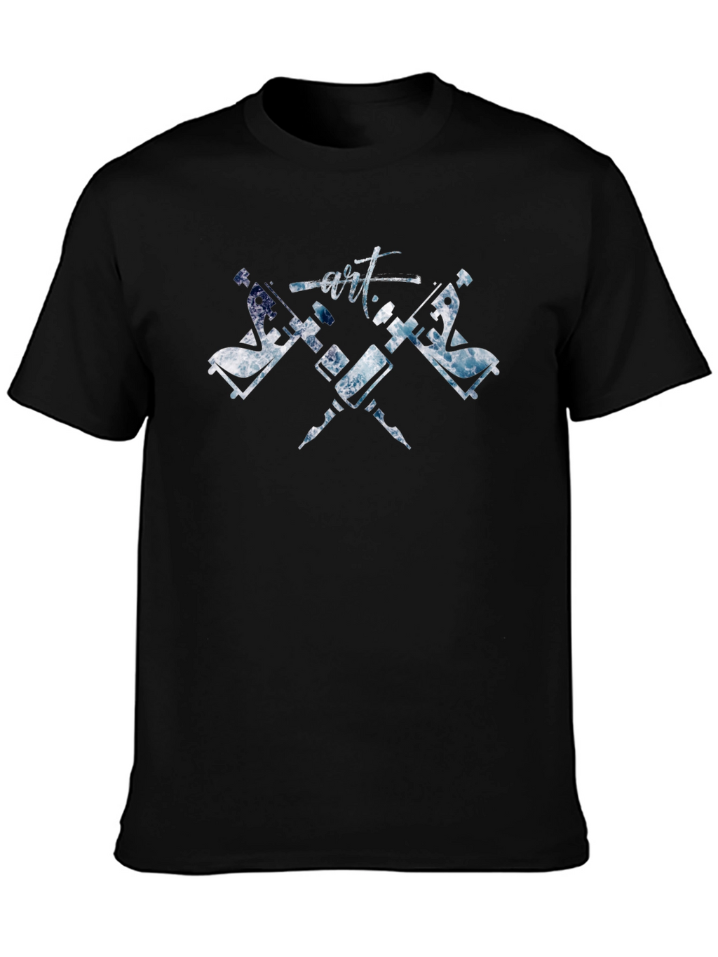 Artistic Tattoo Machine T-Shirt - Black Cotton Tee
