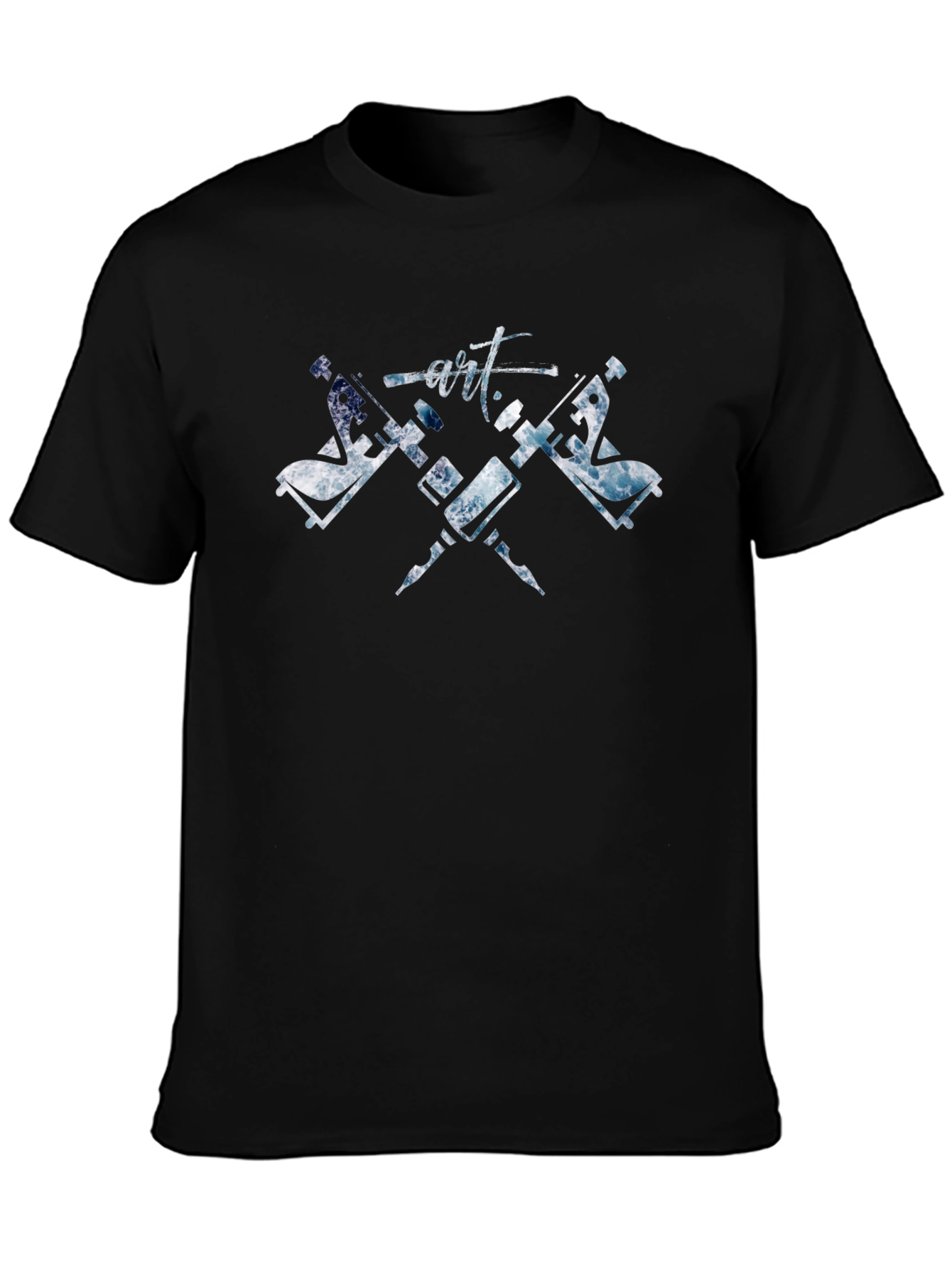 Artistic Tattoo Machine T-Shirt - Black Cotton Tee