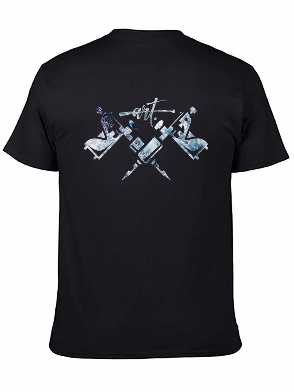 Artistic Tattoo Machine T-Shirt - Black Cotton Tee