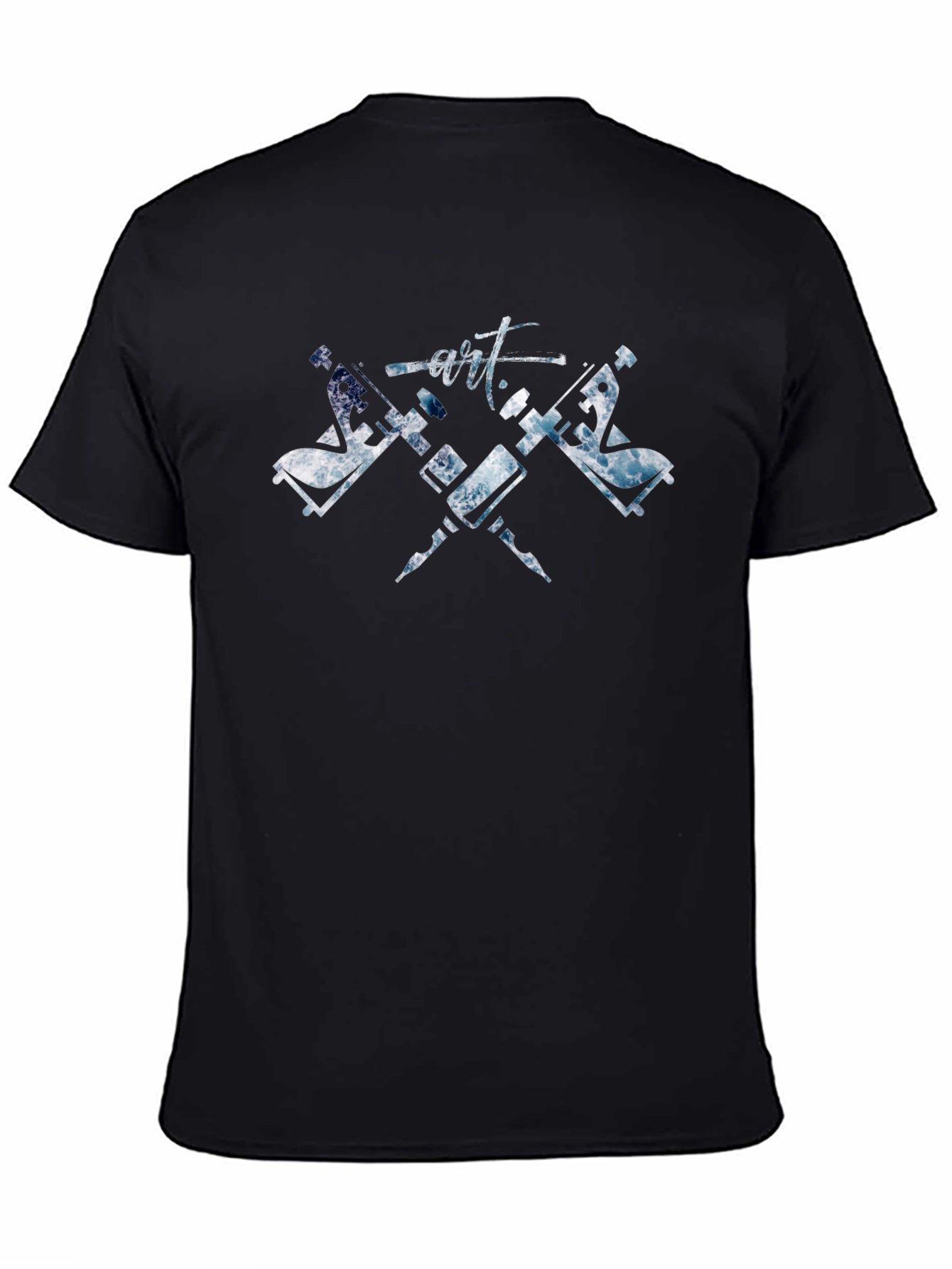Artistic Tattoo Machine T-Shirt - Black Cotton Tee