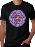 Floral Mandala Graphic Tee - Black Cotton T-Shirt