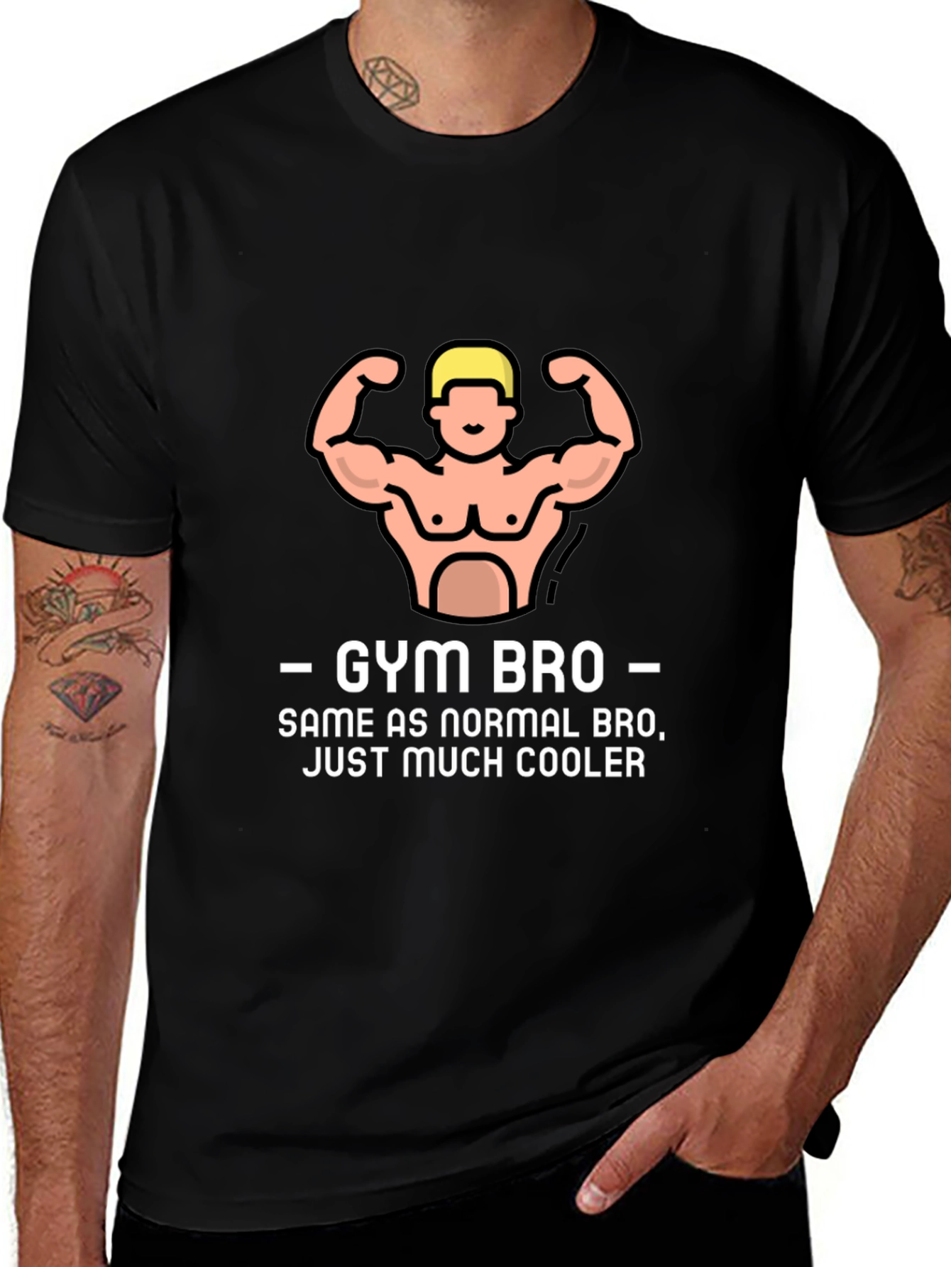 Gym Bro Graphic Tee - Cool Workout Shirt