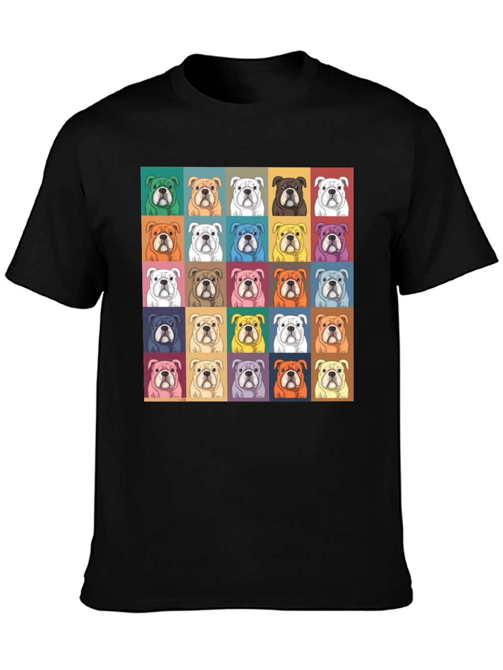 Bulldog Pop Art T-Shirt - Stylish Graphic Tee