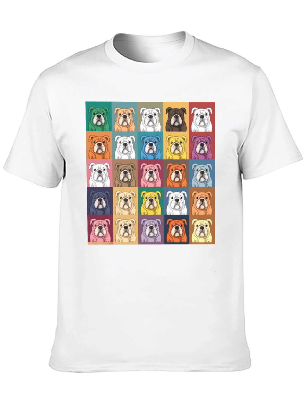Bulldog Pop Art T-Shirt - Stylish Graphic Tee