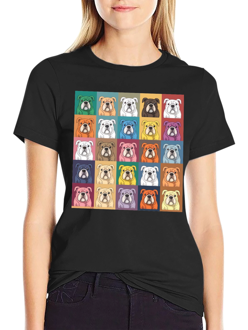 Bulldog Pop Art T-Shirt - Stylish Graphic Tee