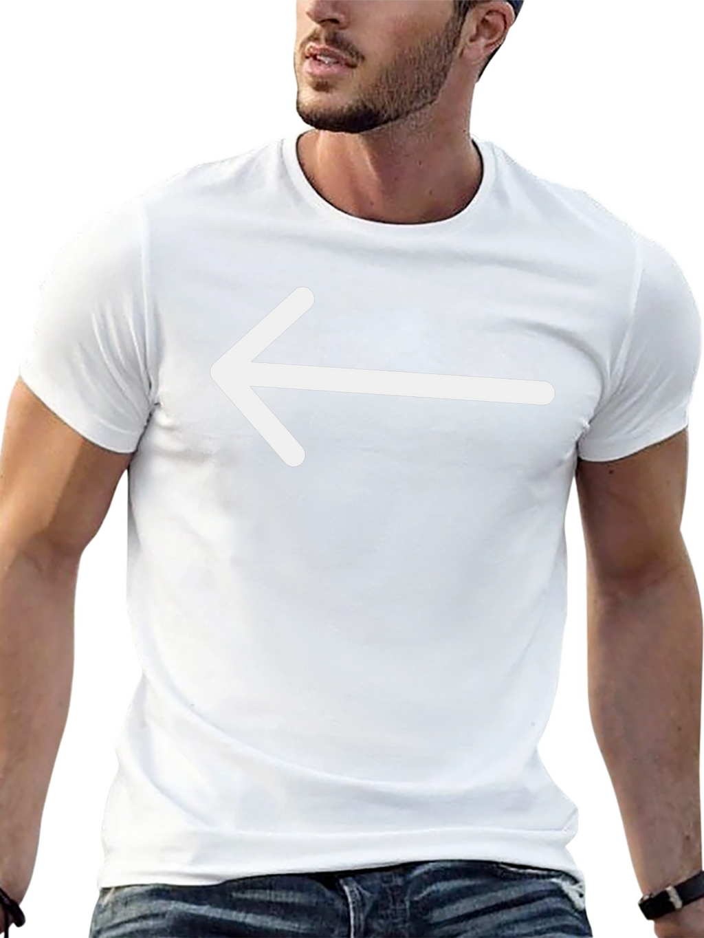 Left Arrow Graphic Tee - Casual Style