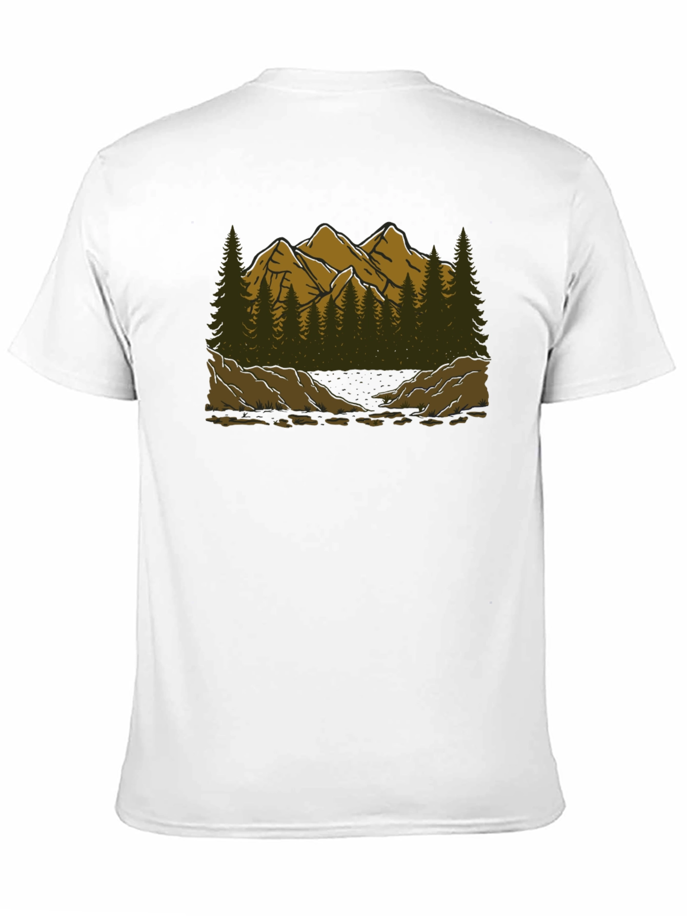 Mountain Scene Graphic Tee - Black T-Shirt