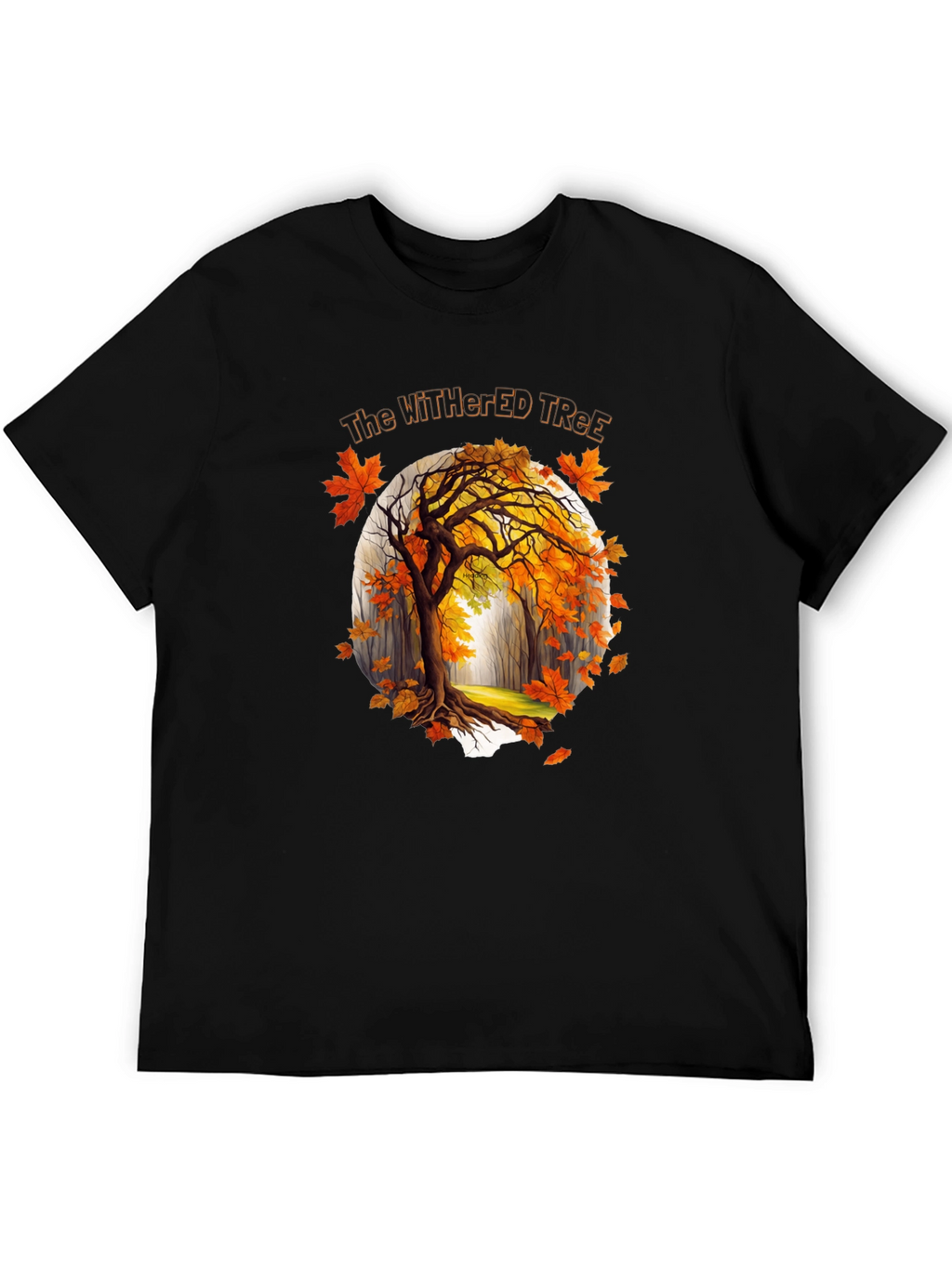 The Withered Tree Mens Black Graphic Tee