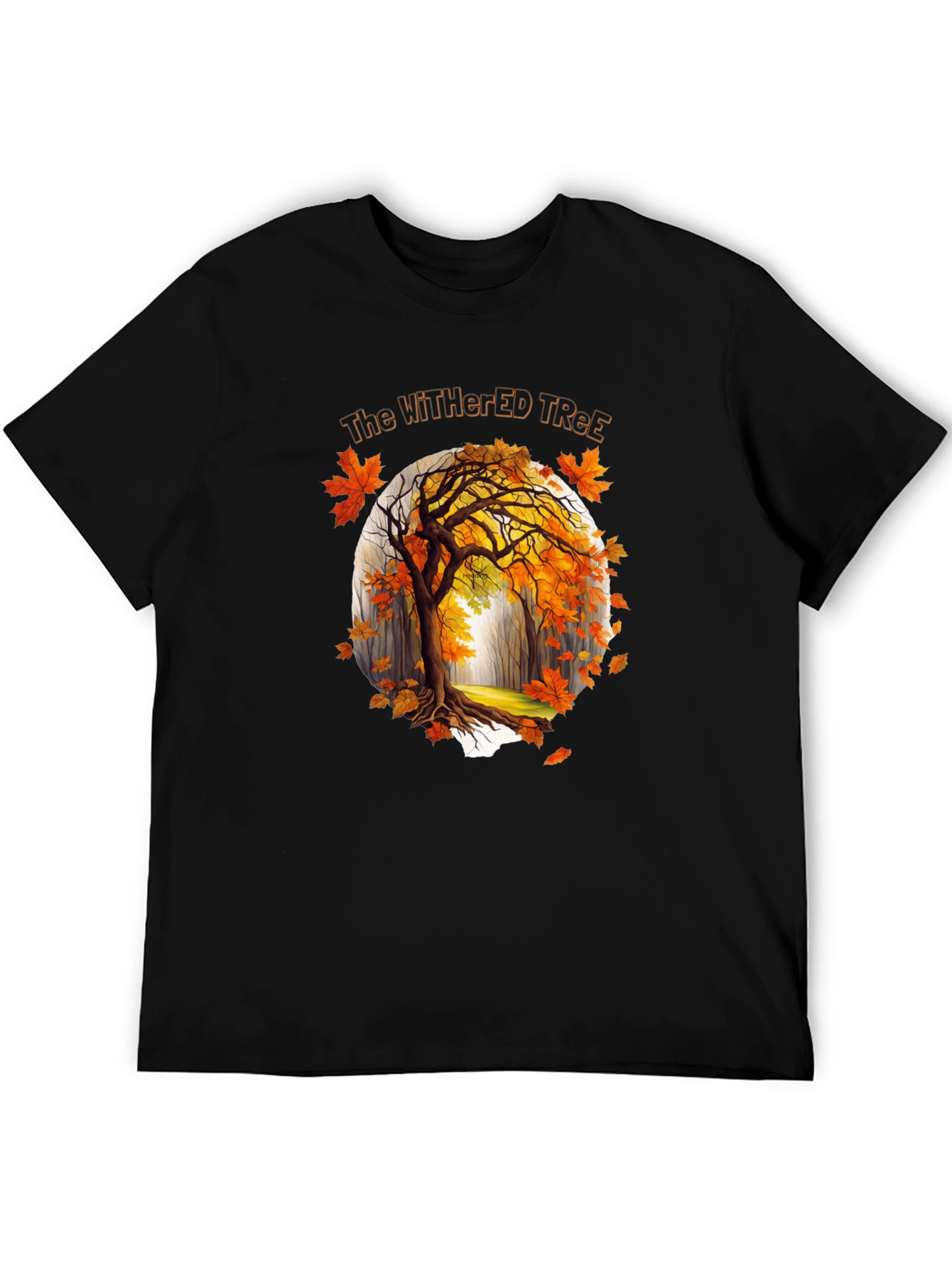 The Withered Tree Mens Black Graphic Tee