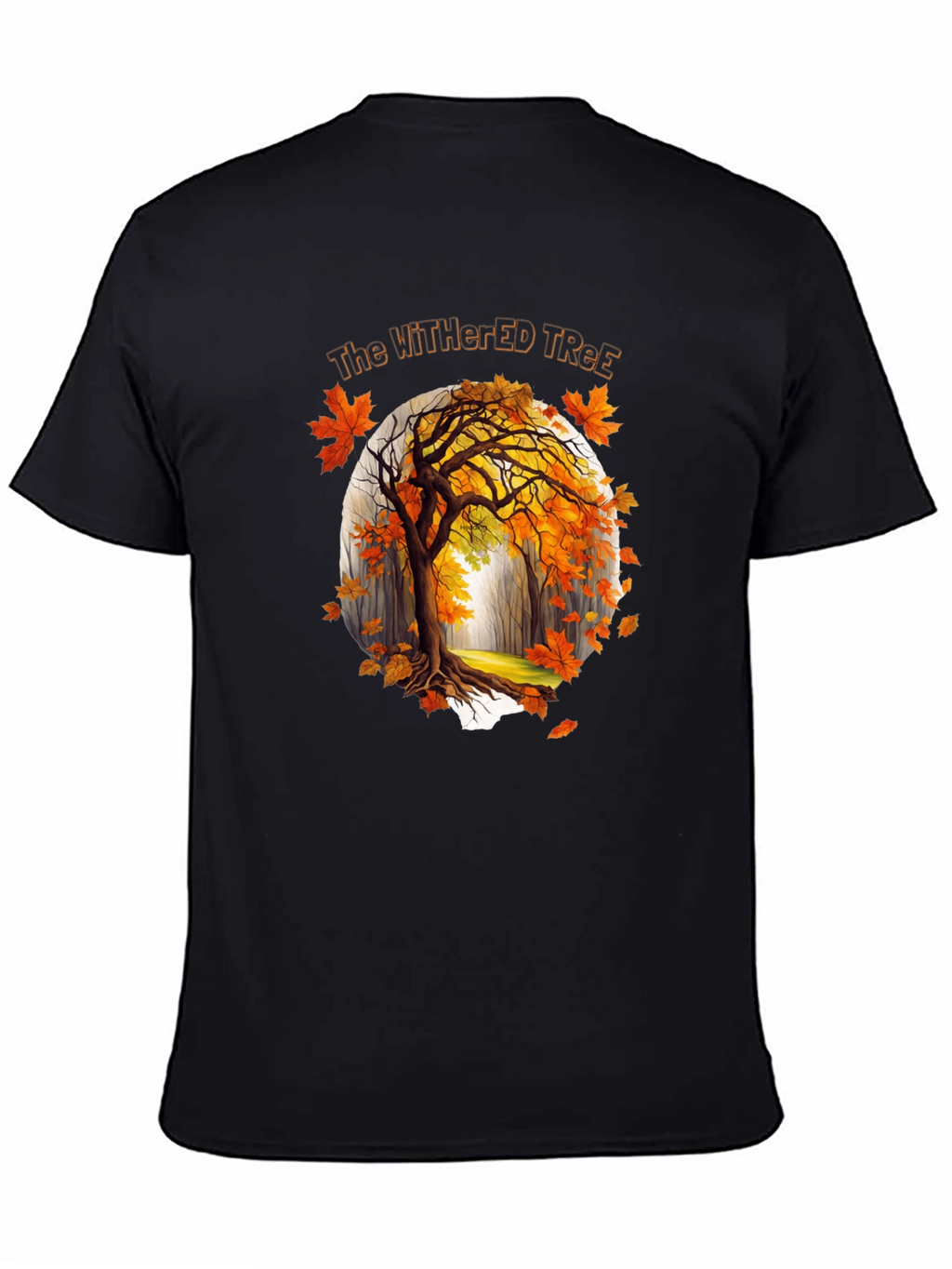 The Withered Tree Mens Black Graphic Tee