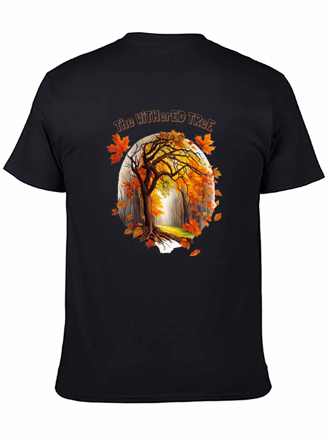The Withered Tree Mens Black Graphic Tee