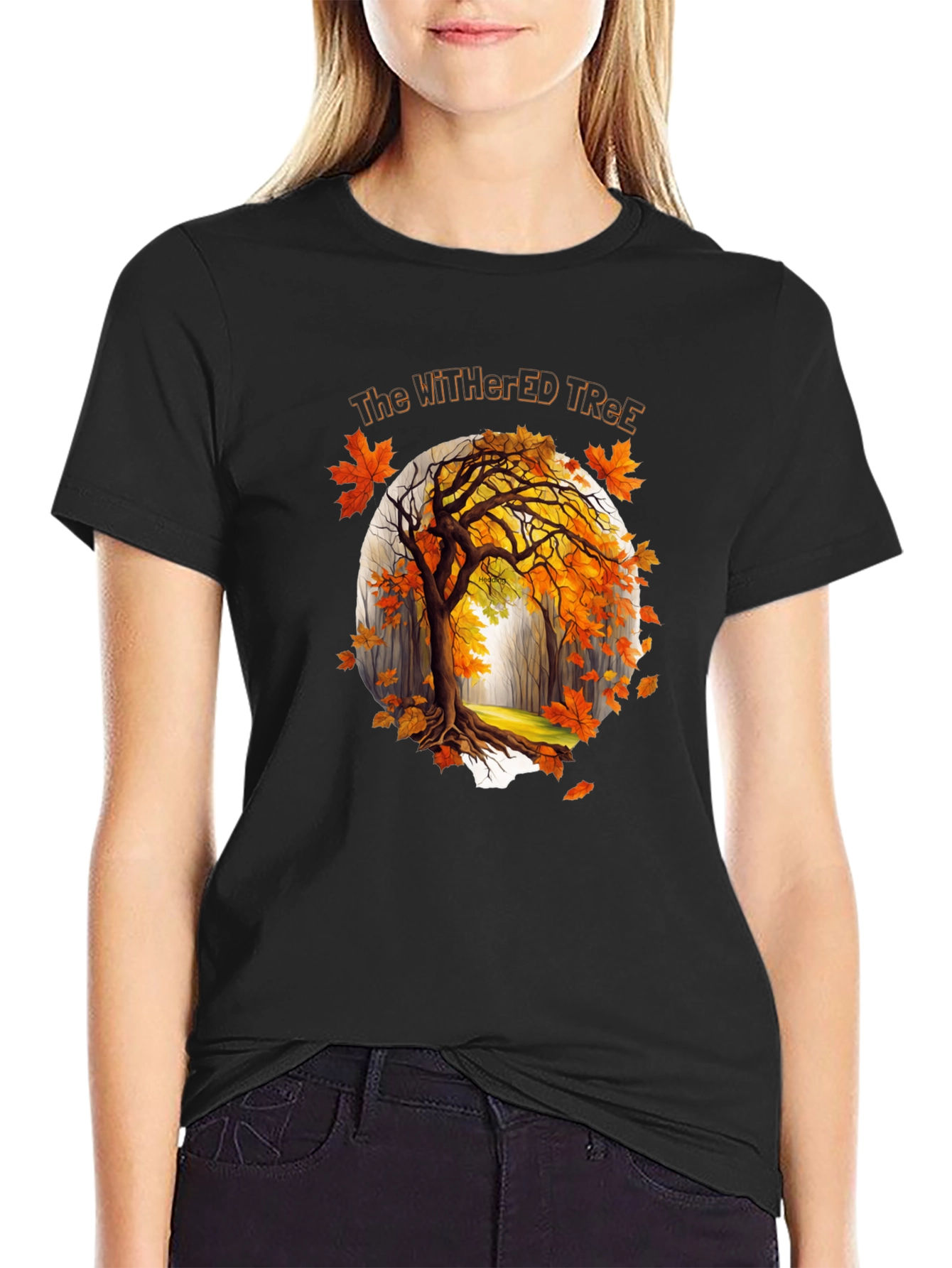 The Withered Tree Mens Black Graphic Tee