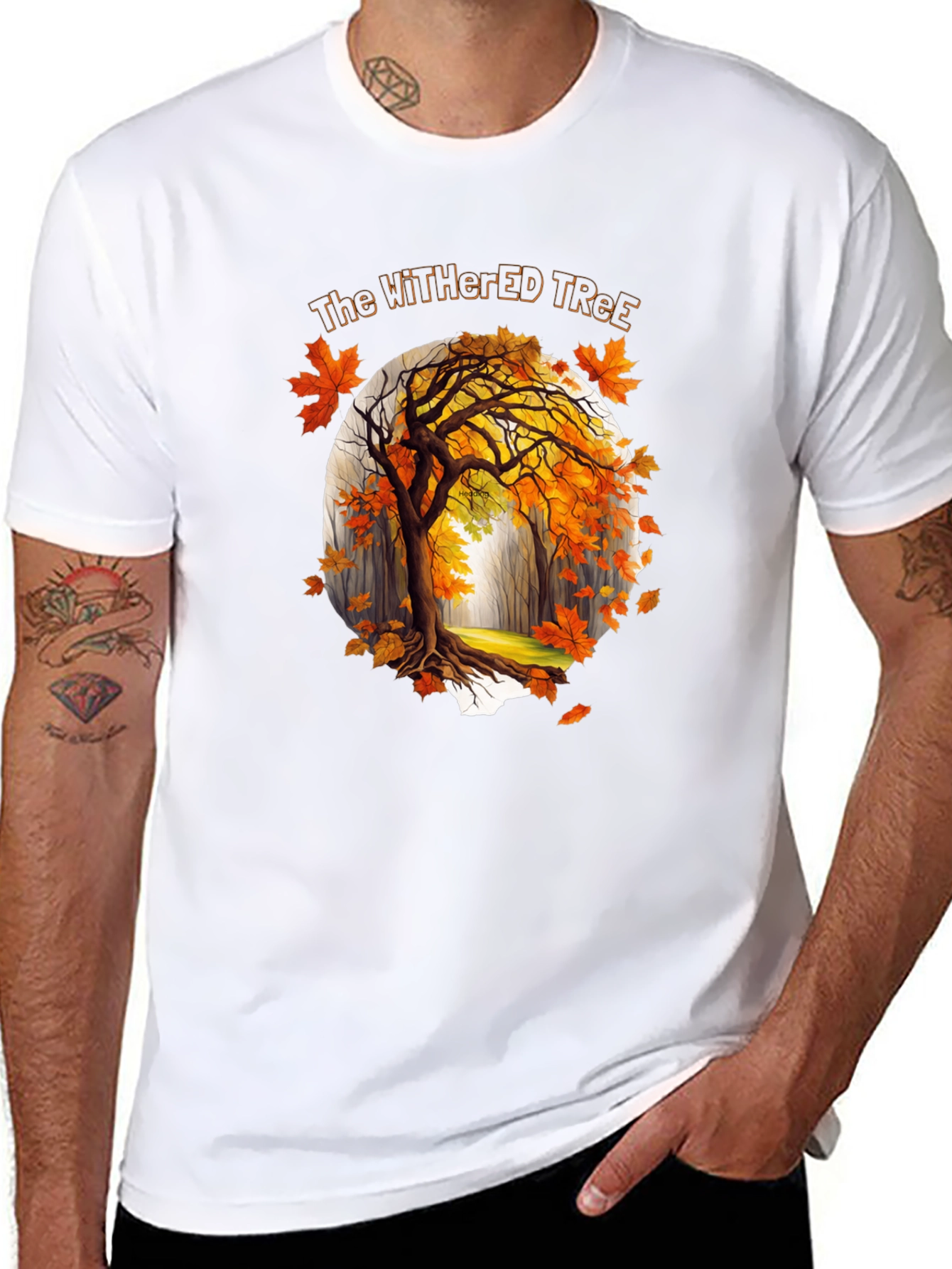 The Withered Tree Mens Black Graphic Tee